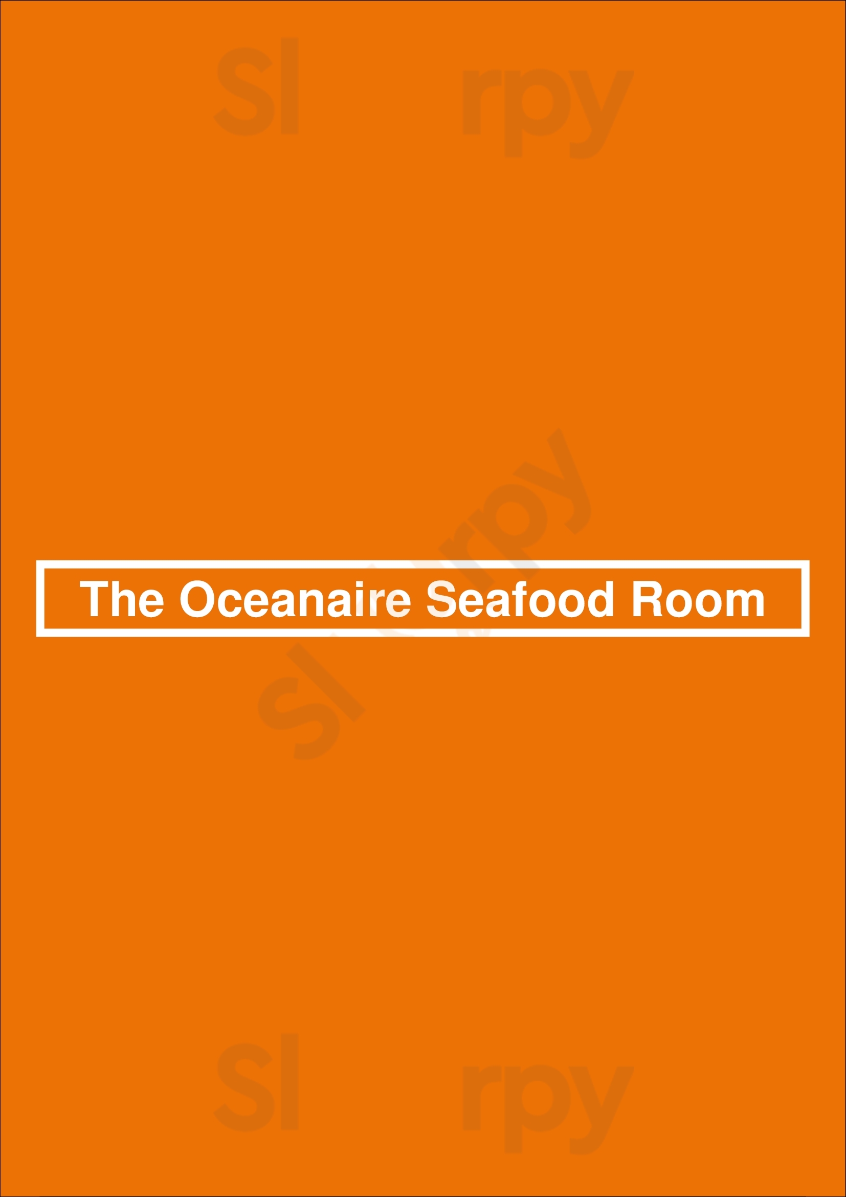 The Oceanaire Seafood Room Houston Menu - 1