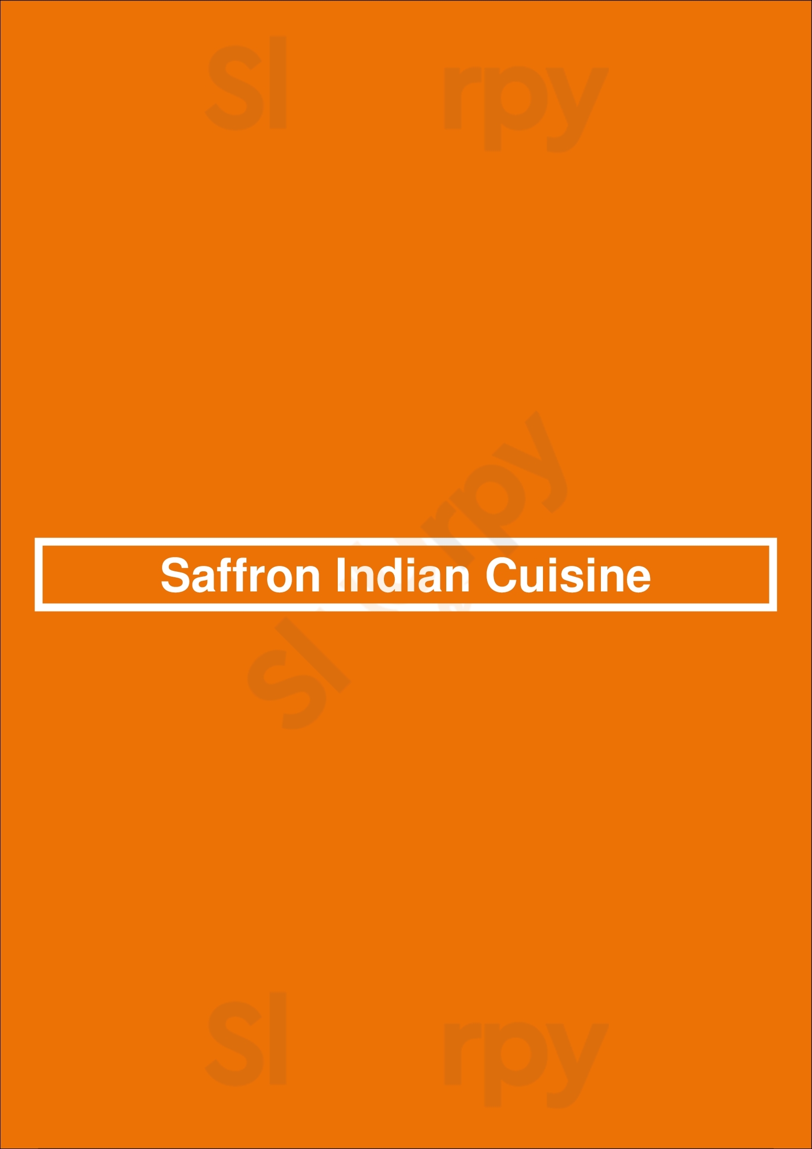 Saffron Indian Cuisine Orlando Menu - 1