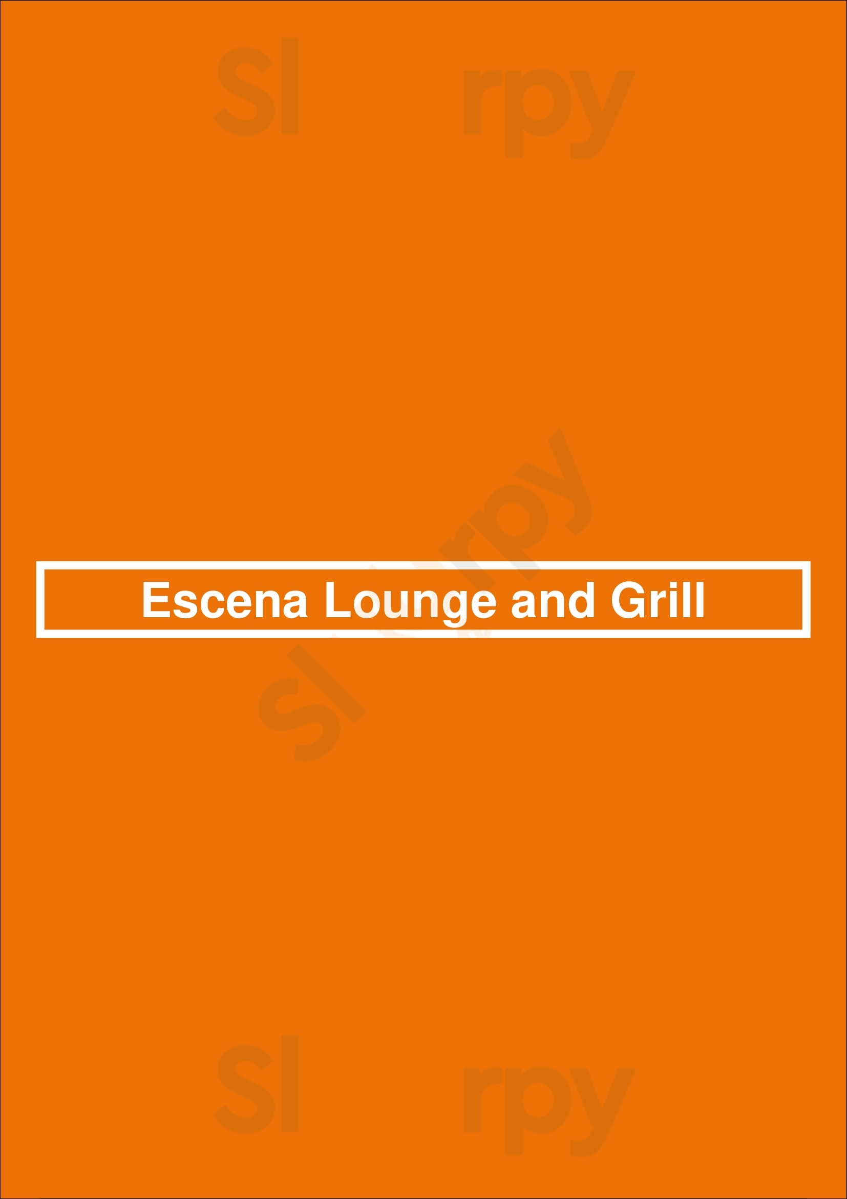 Escena Lounge And Grill Palm Springs Menu - 1