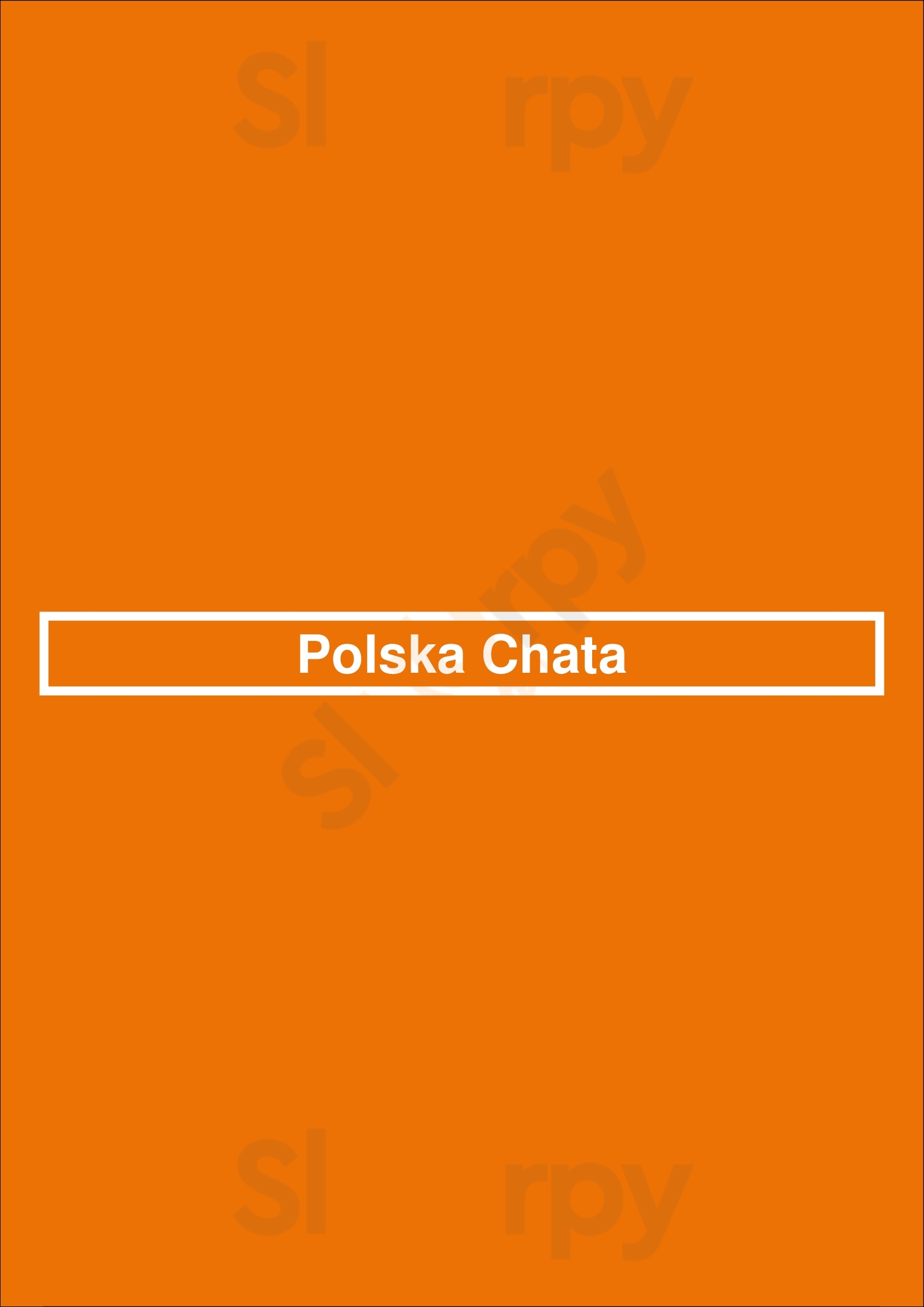 Polska Chata Rochester Menu - 1