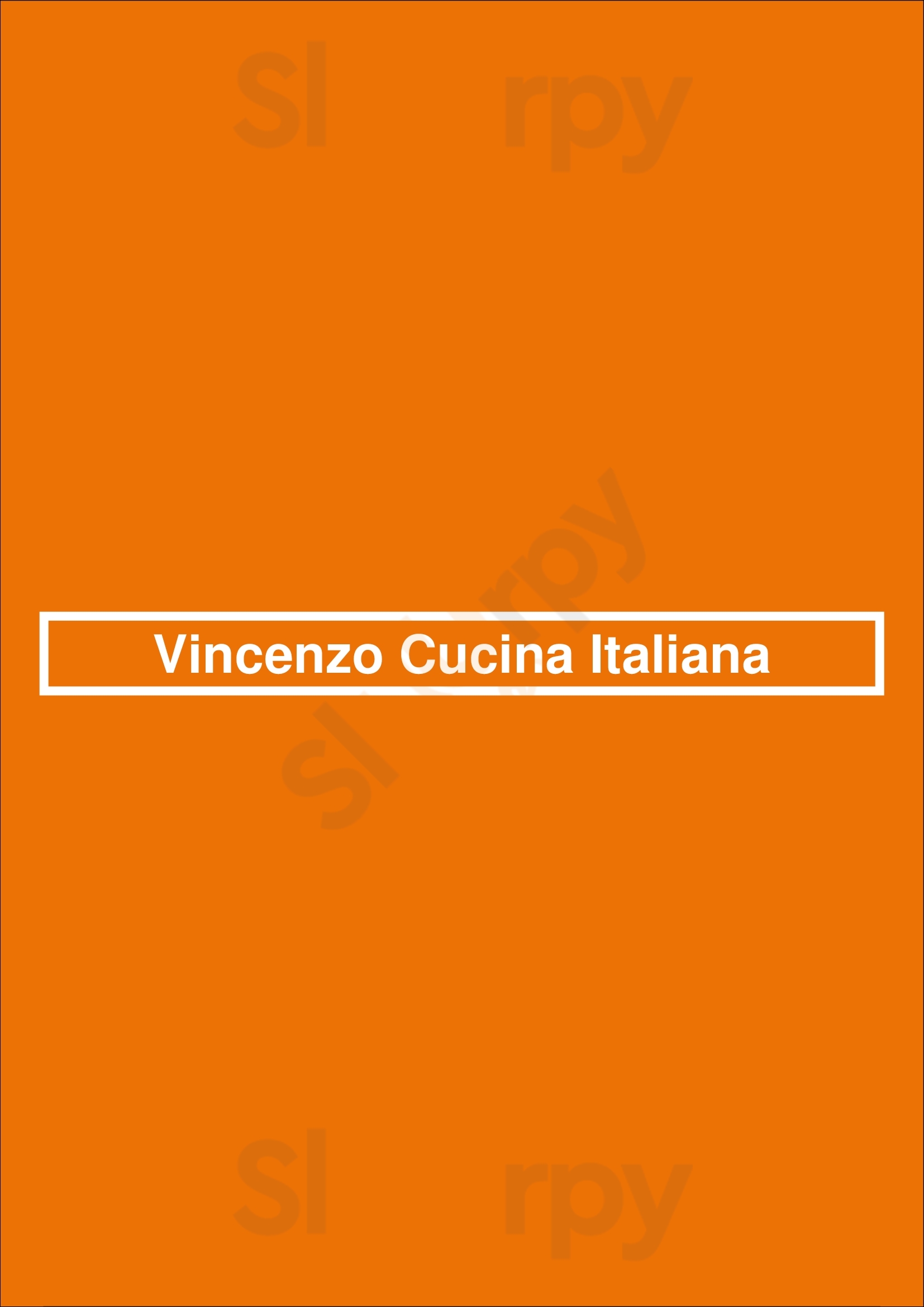 Vincenzo Cucina Italiana Orlando Menu - 1