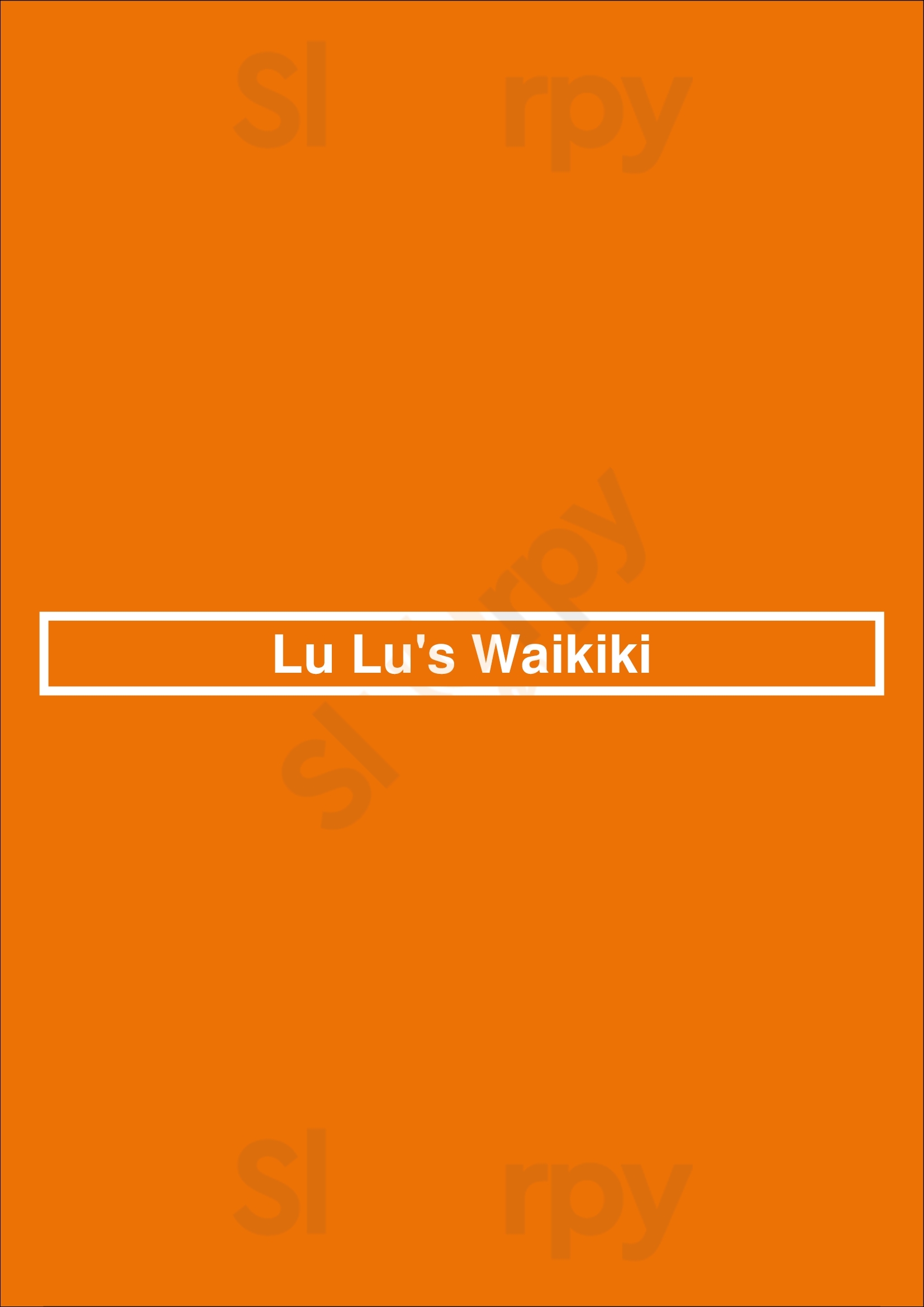Lulu's Waikiki Honolulu Menu - 1
