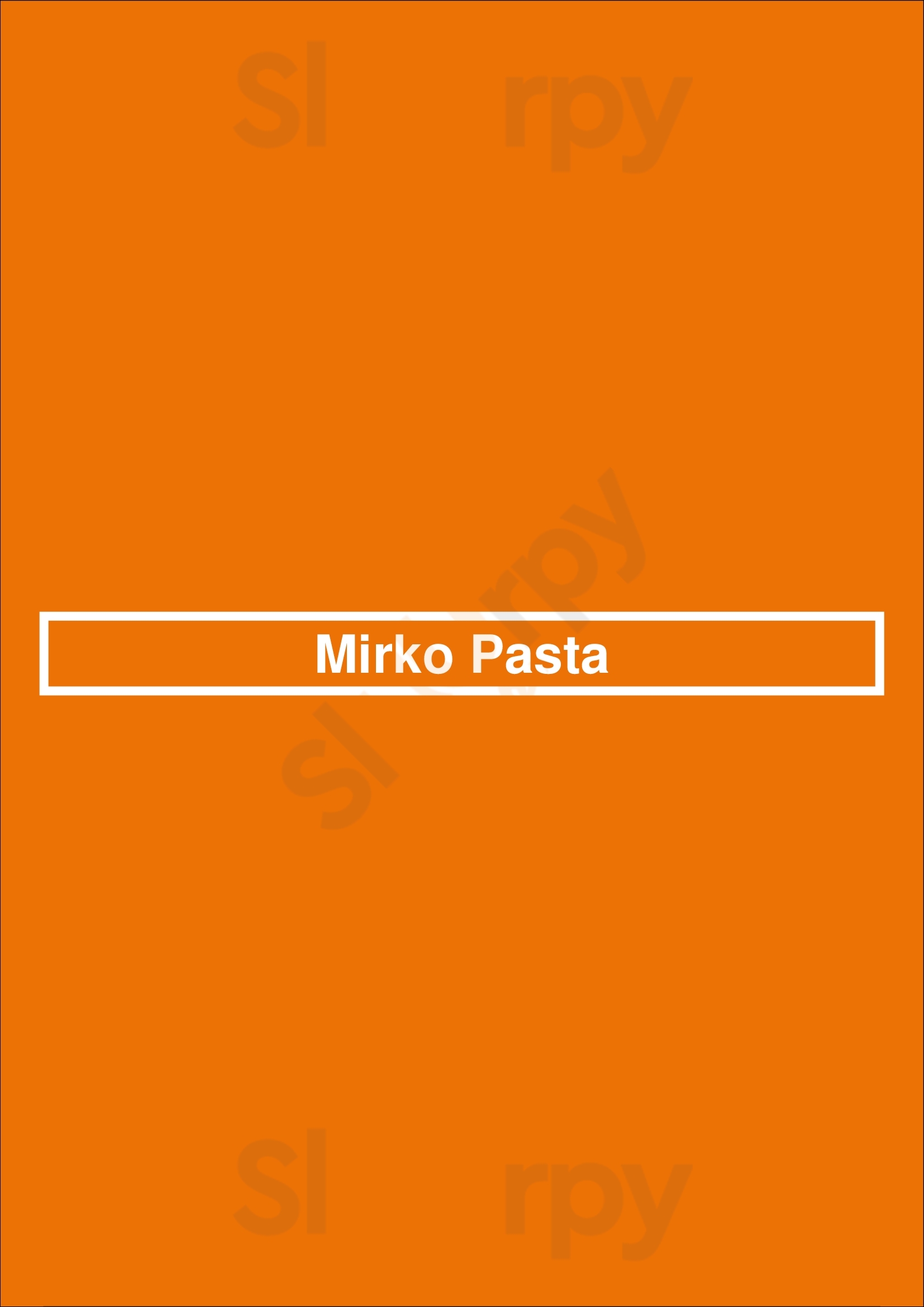 Mirko Pasta Nashville Menu - 1