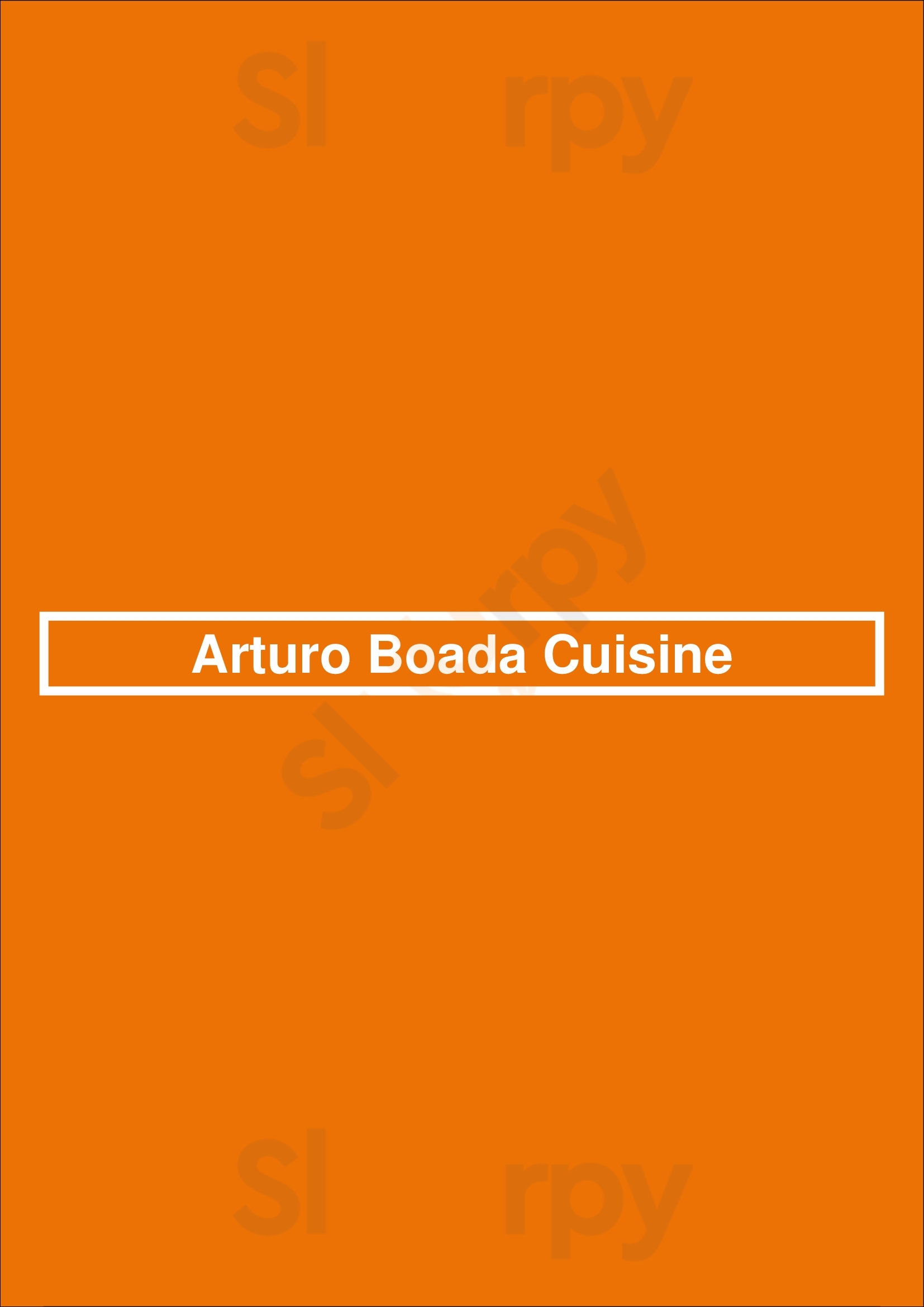 Arturo Boada Cuisine Houston Menu - 1