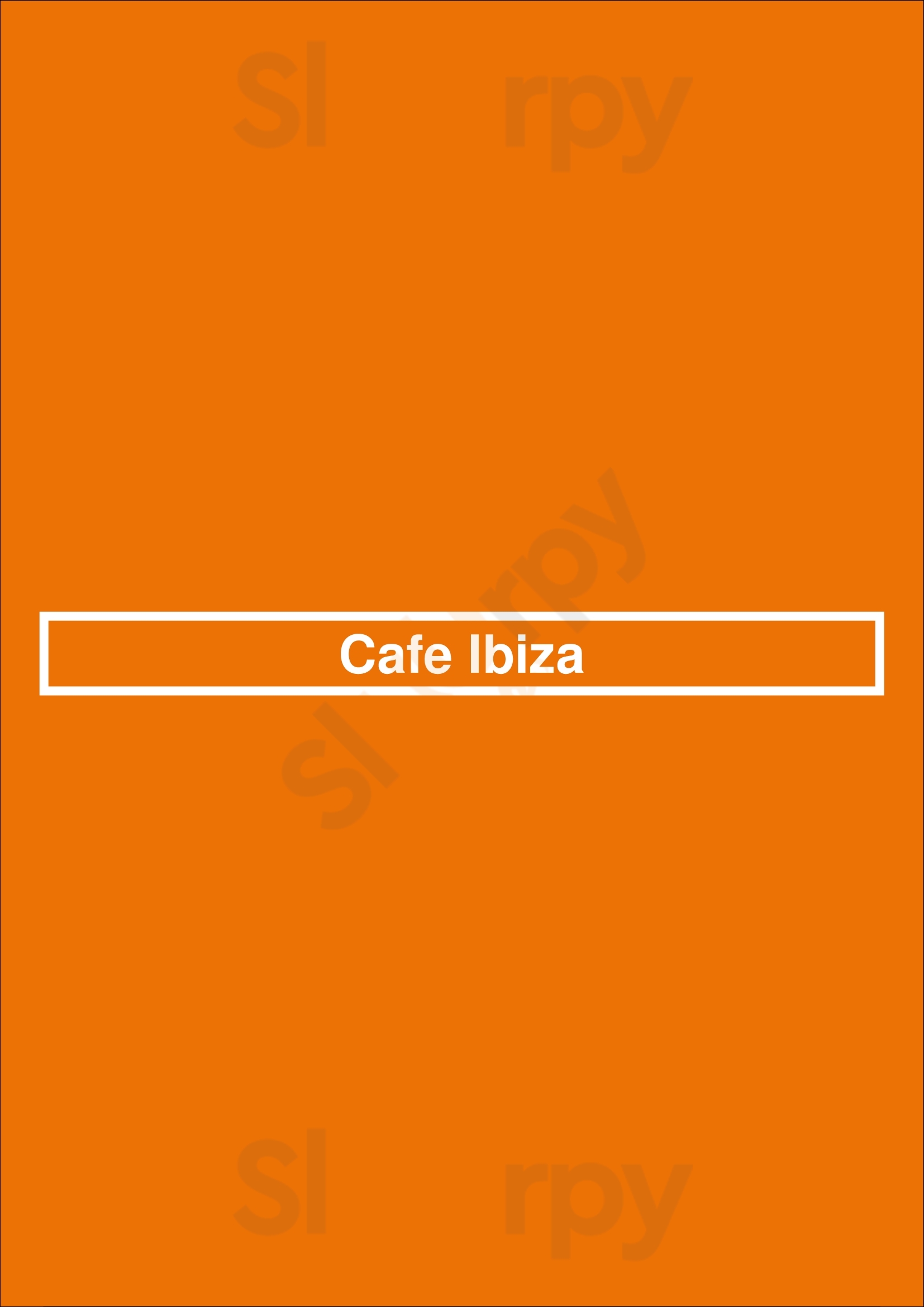 Cafe Ibiza Fort Lauderdale Menu - 1
