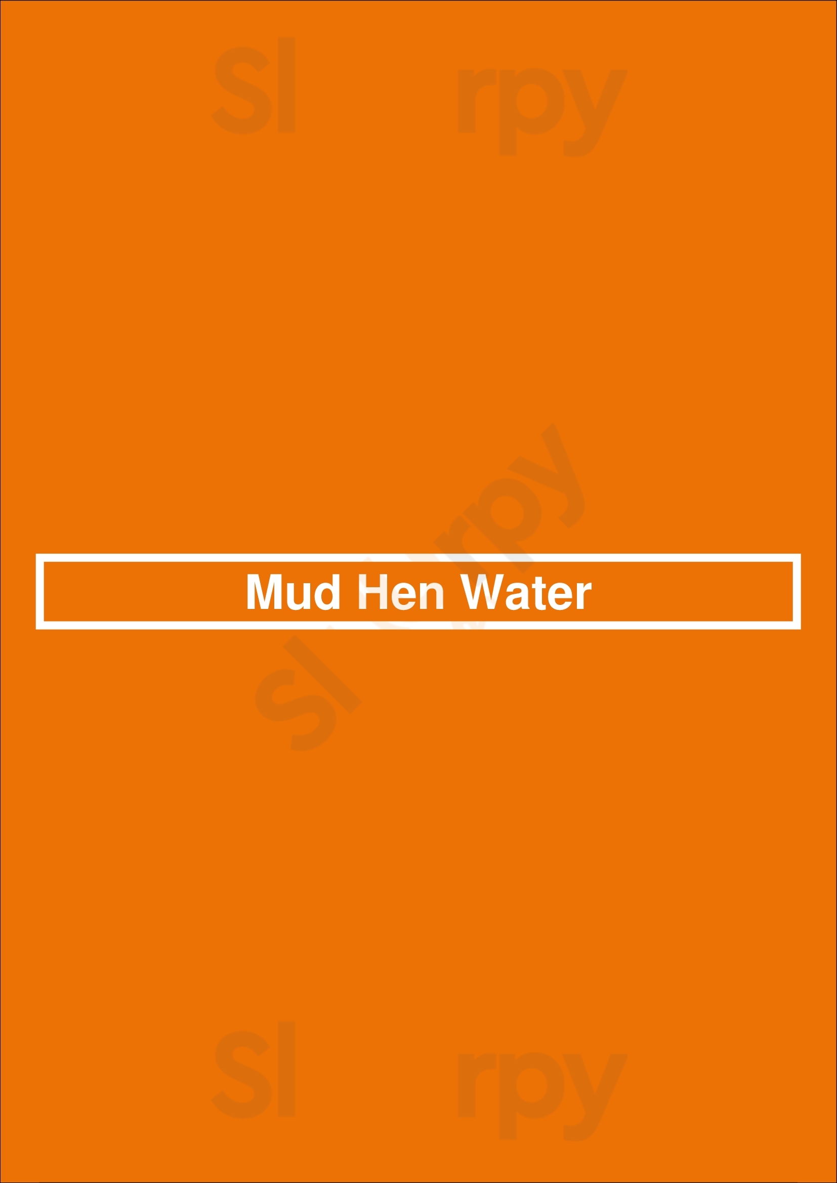 Mud Hen Water Honolulu Menu - 1