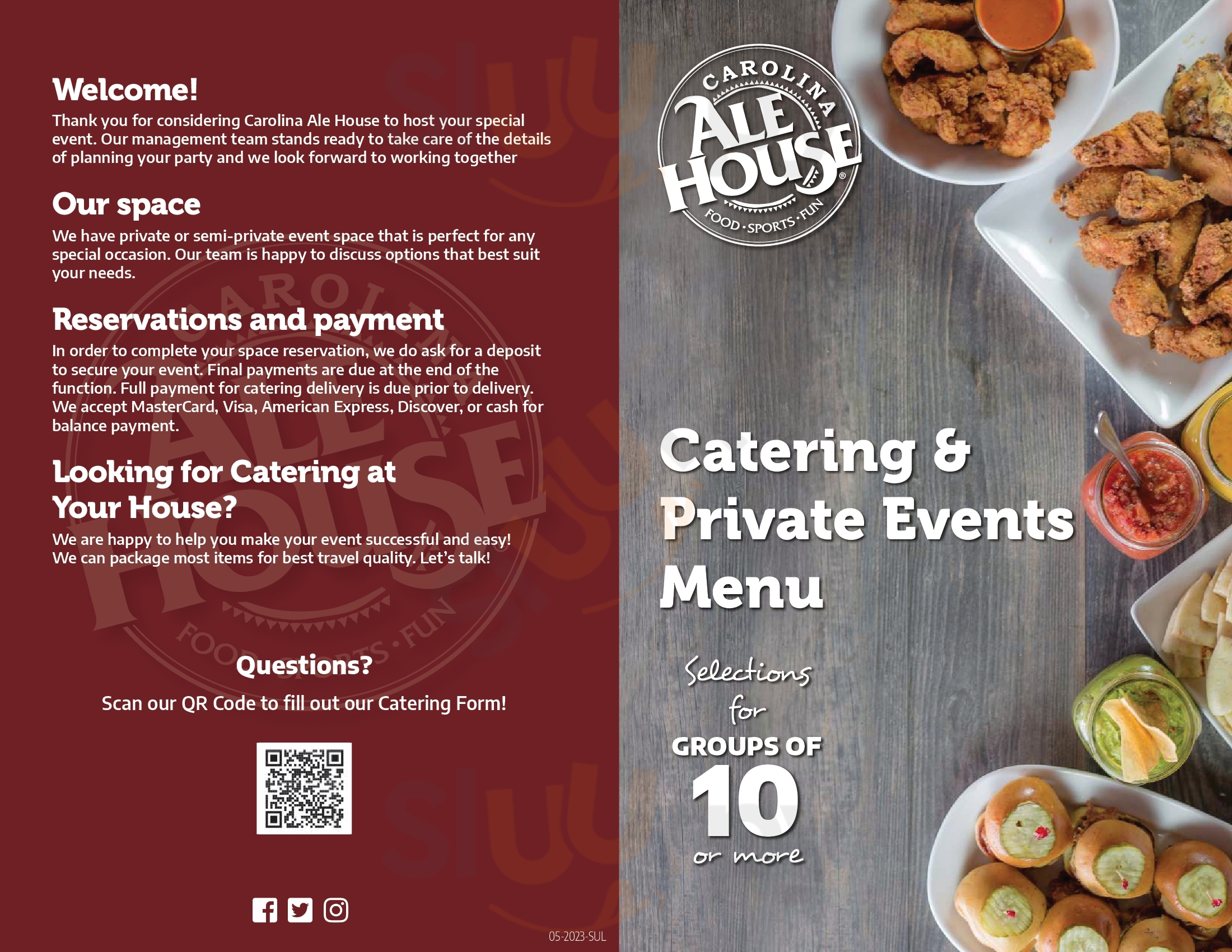 Main Menu - Carolina Ale House