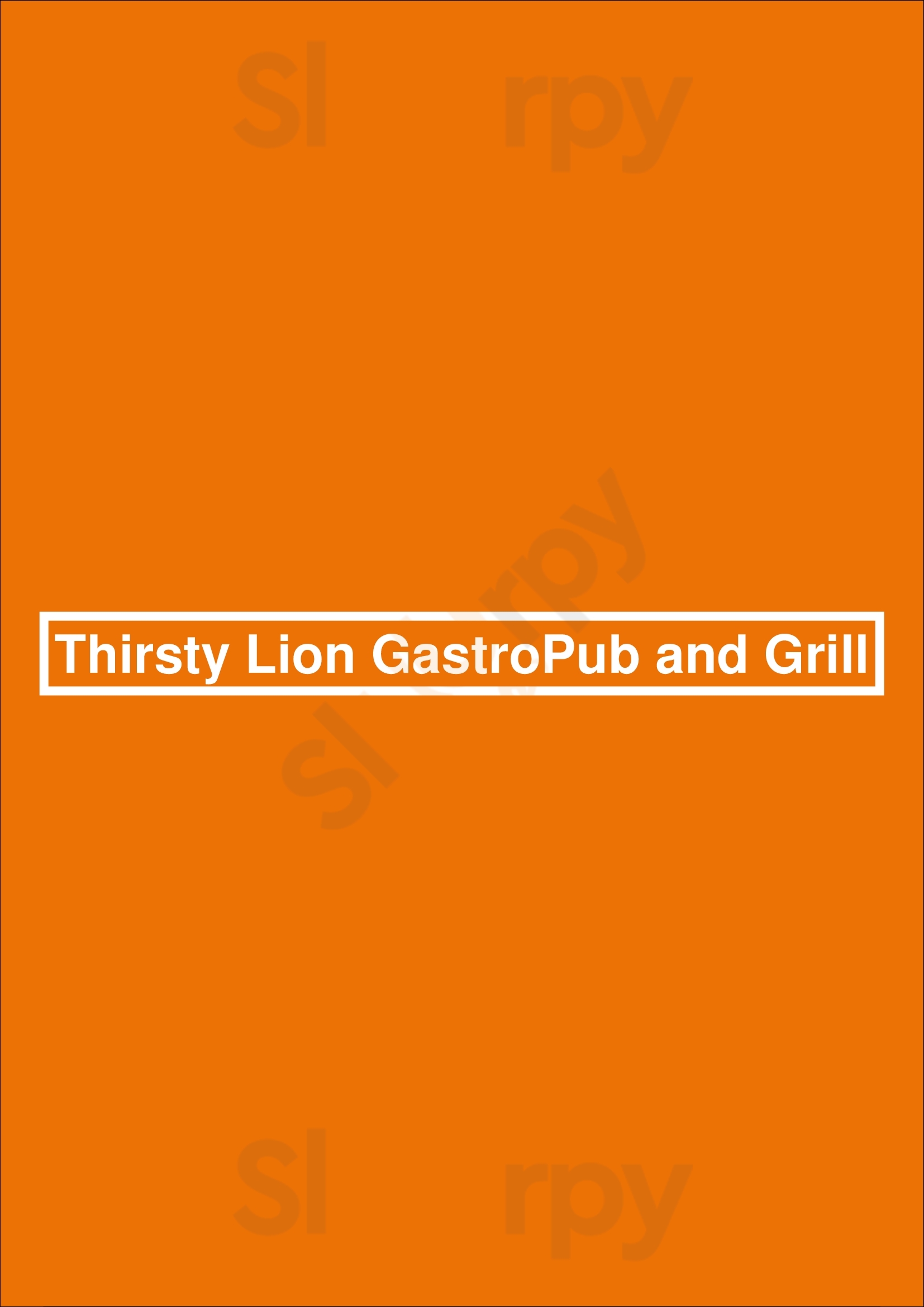 Thirsty Lion Gastropub And Grill Scottsdale Menu - 1