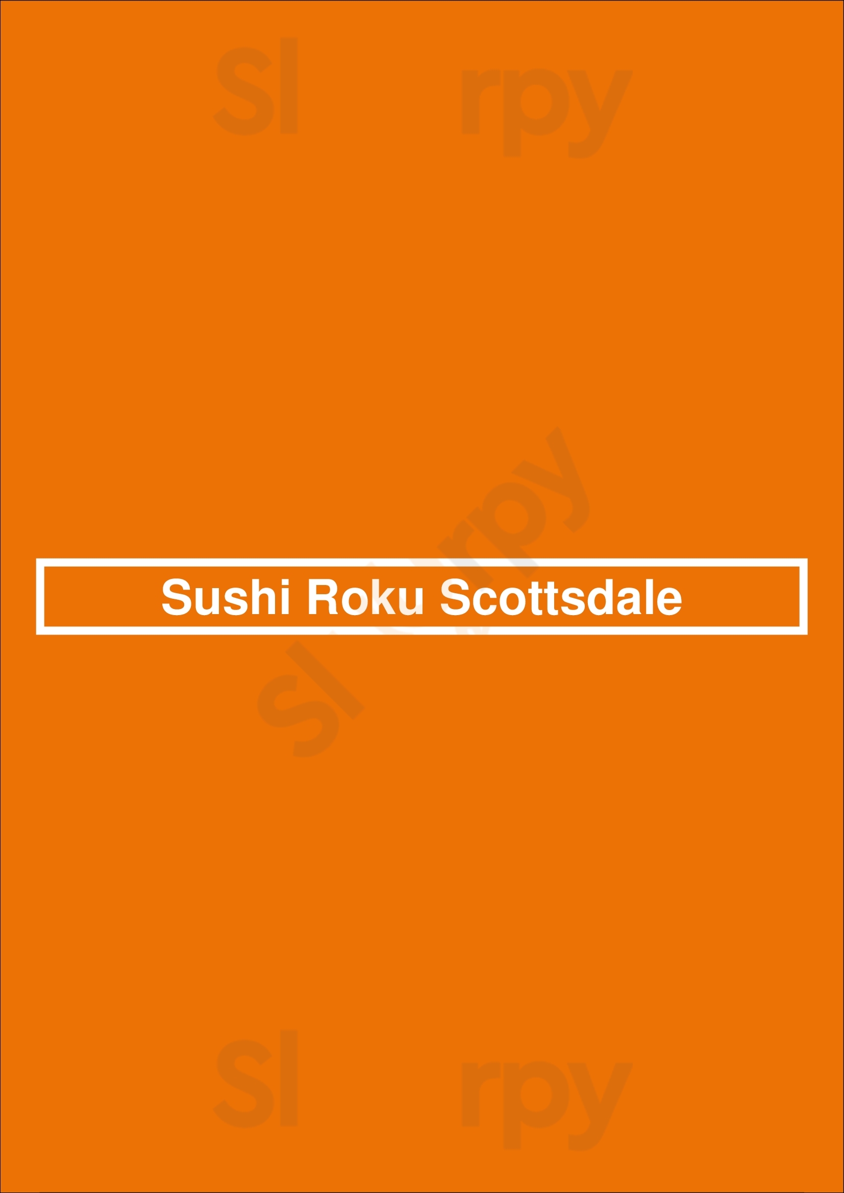 Sushi Roku Scottsdale Menu - 1