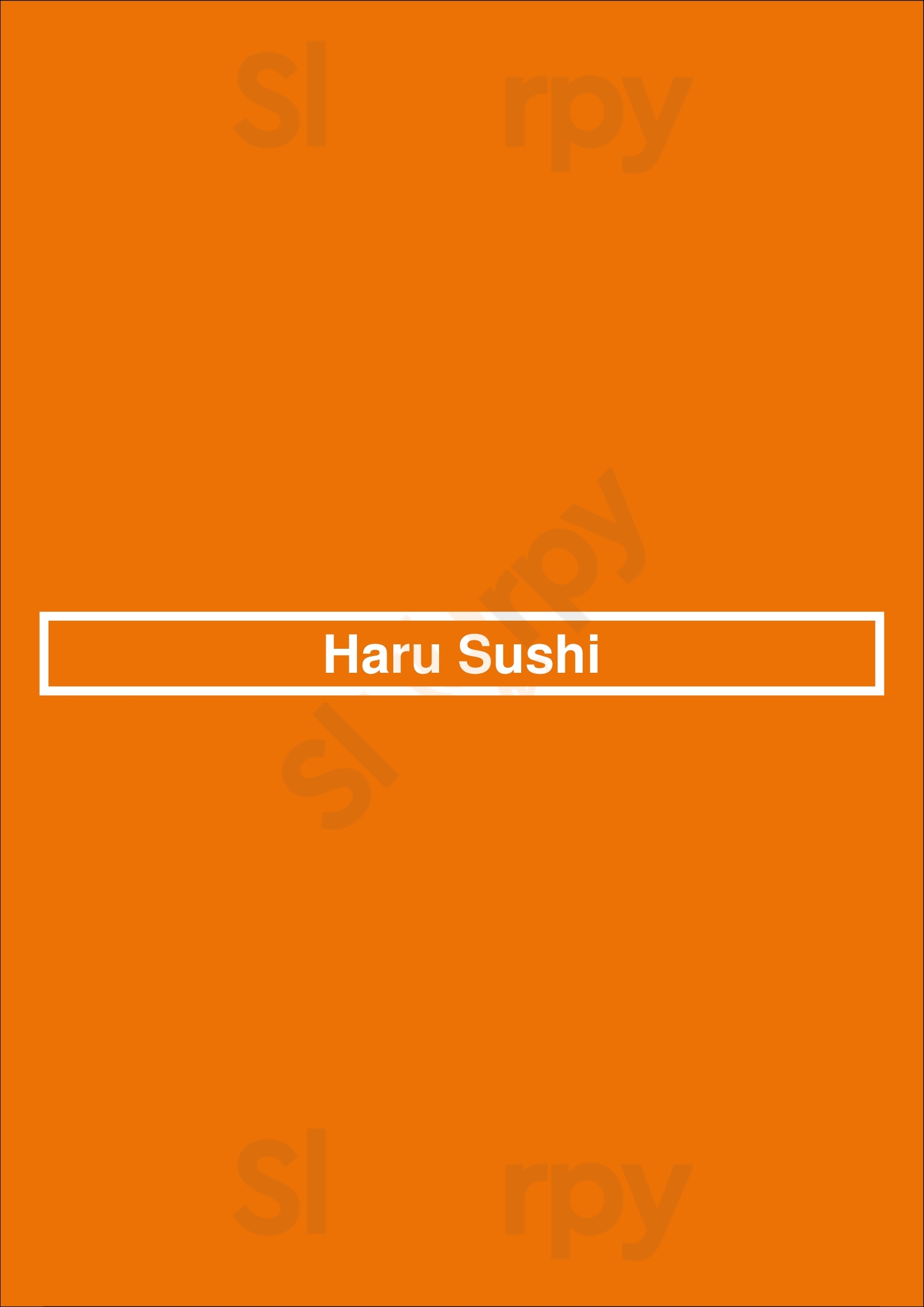 Haru Sushi La Jolla Menu - 1