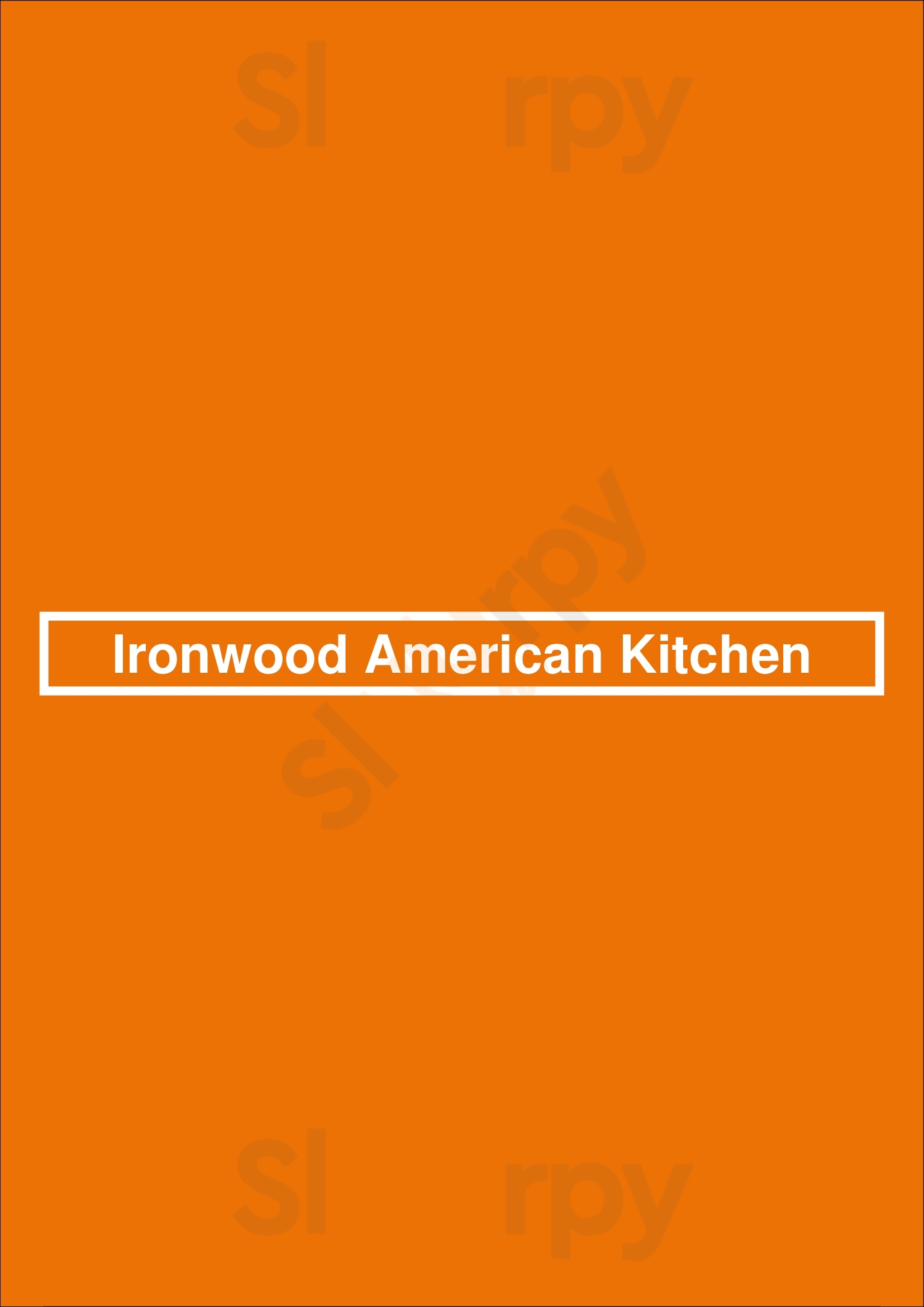 Ironwood American Kitchen Scottsdale Menu - 1