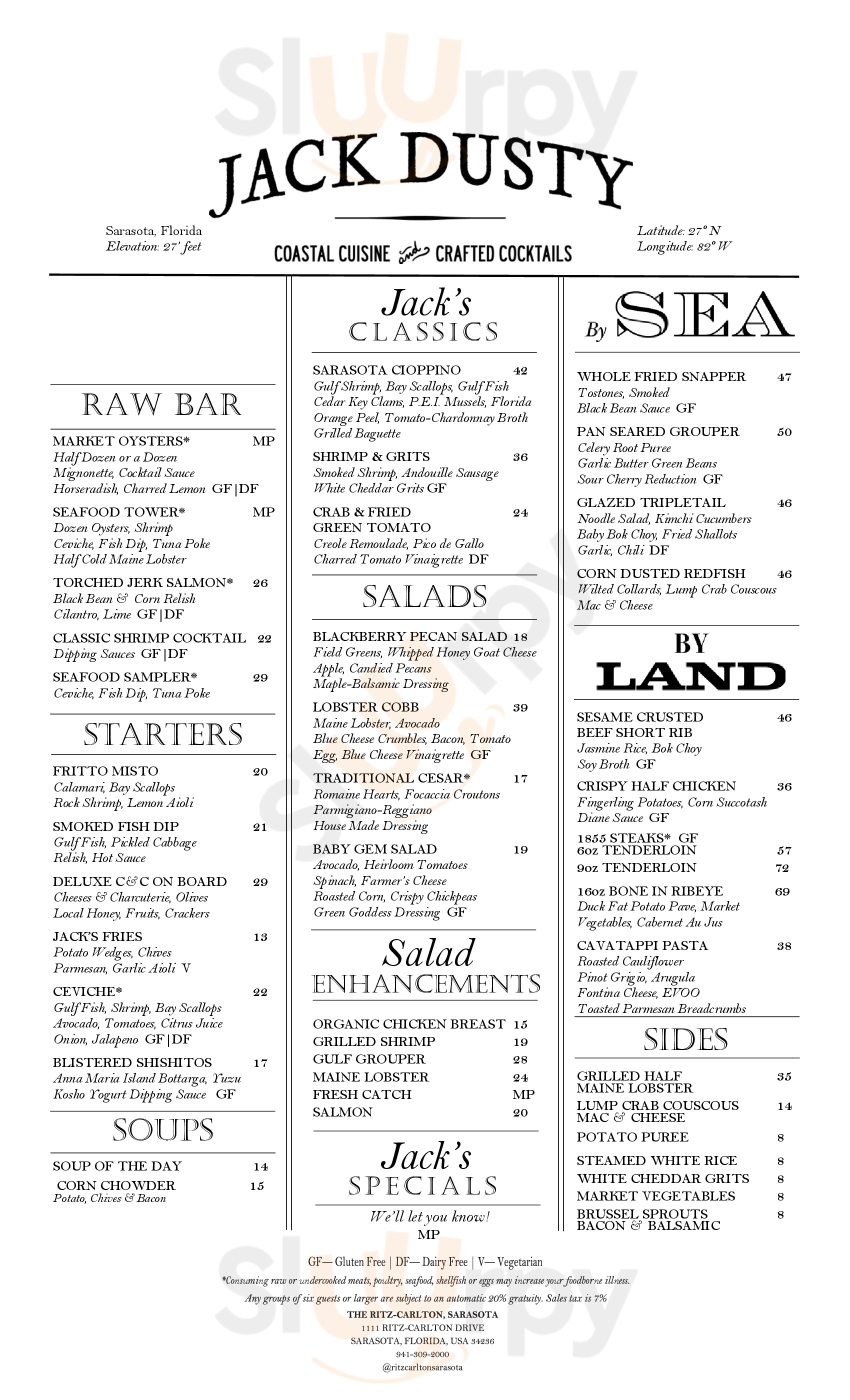 Main Menu - Lido Key Tiki Bar & Public Beach