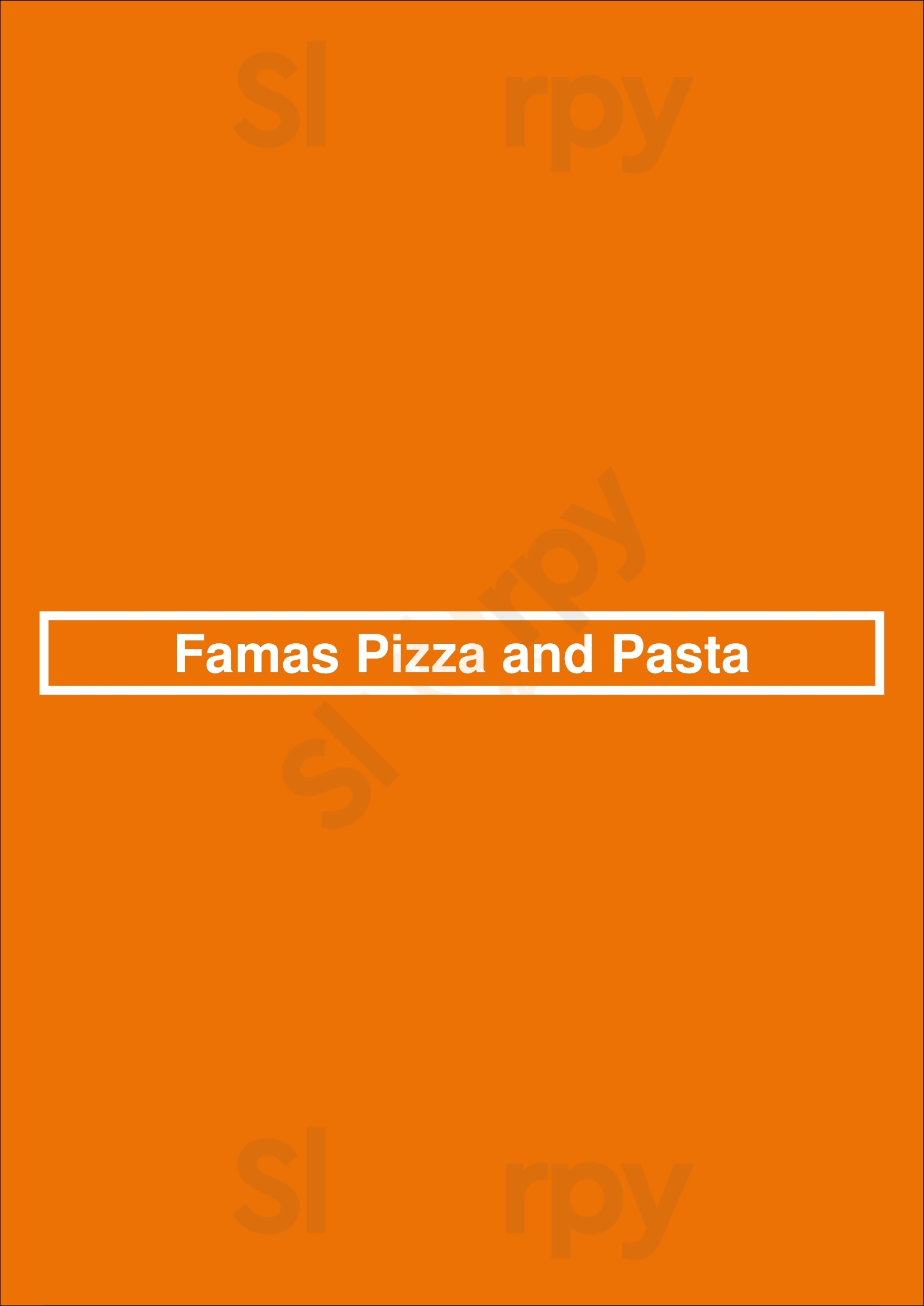 Famas Pizza And Pasta Orlando Menu - 1
