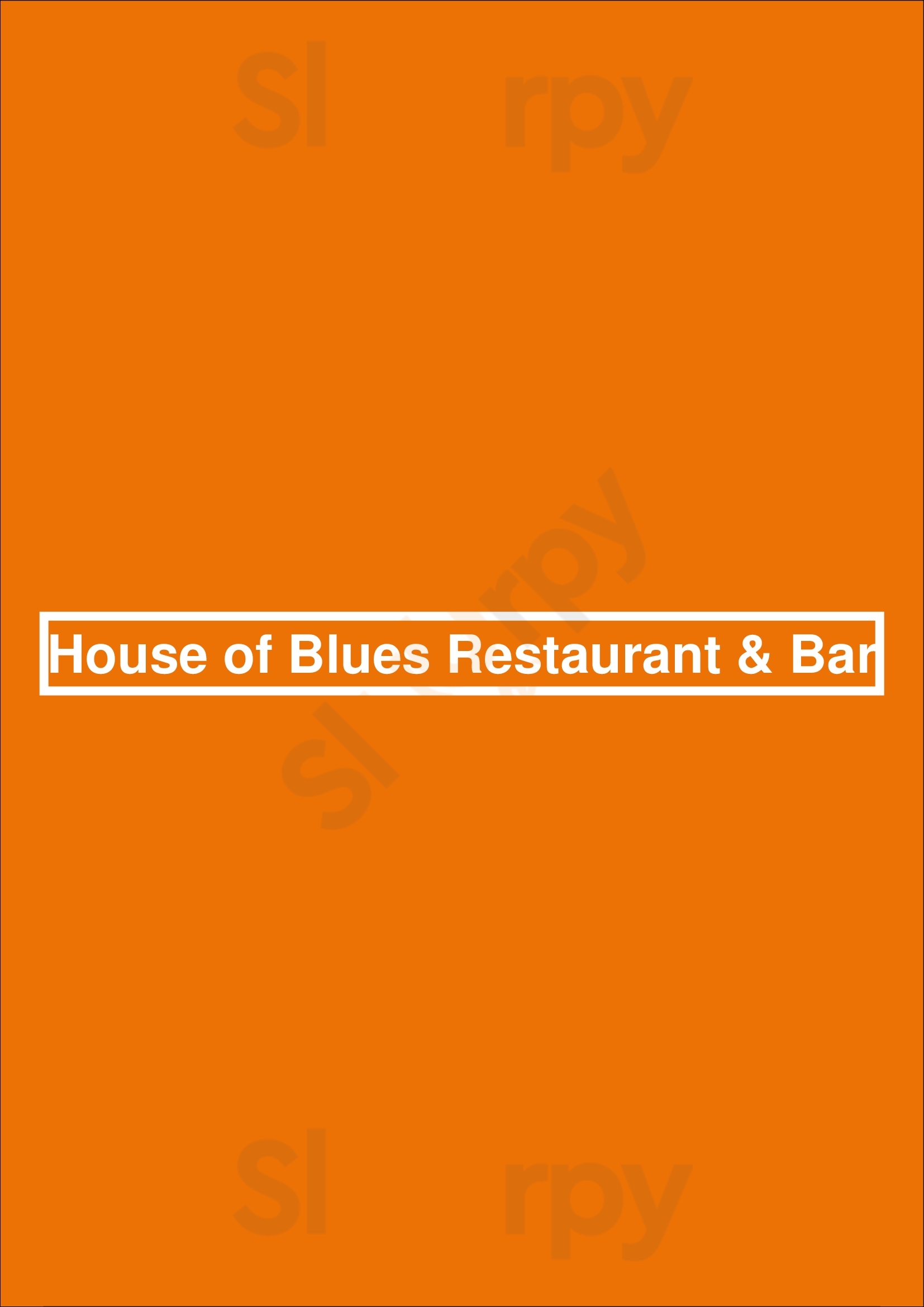 House Of Blues Restaurant & Bar Orlando Menu - 1