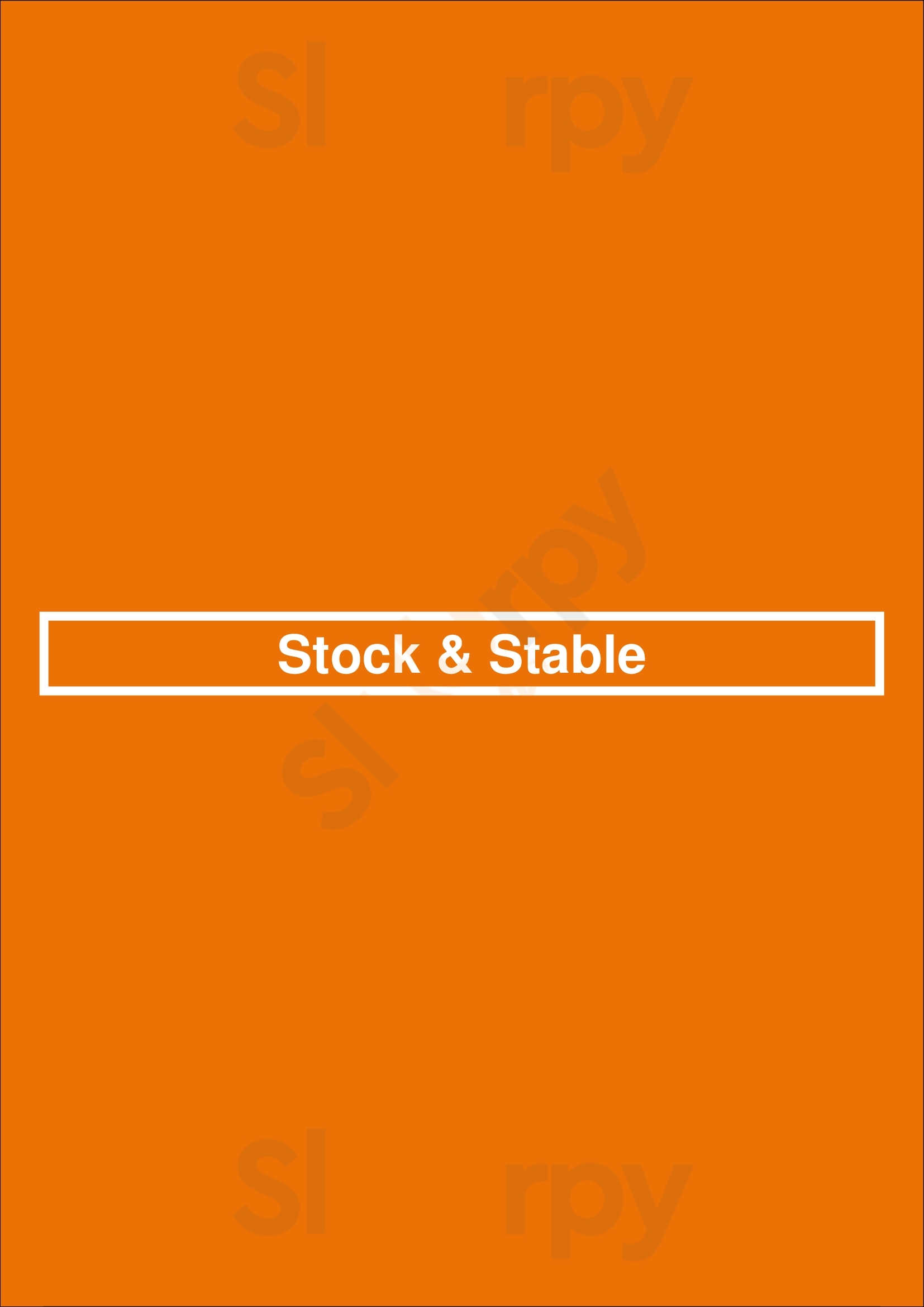 Stock & Stable Phoenix Menu - 1