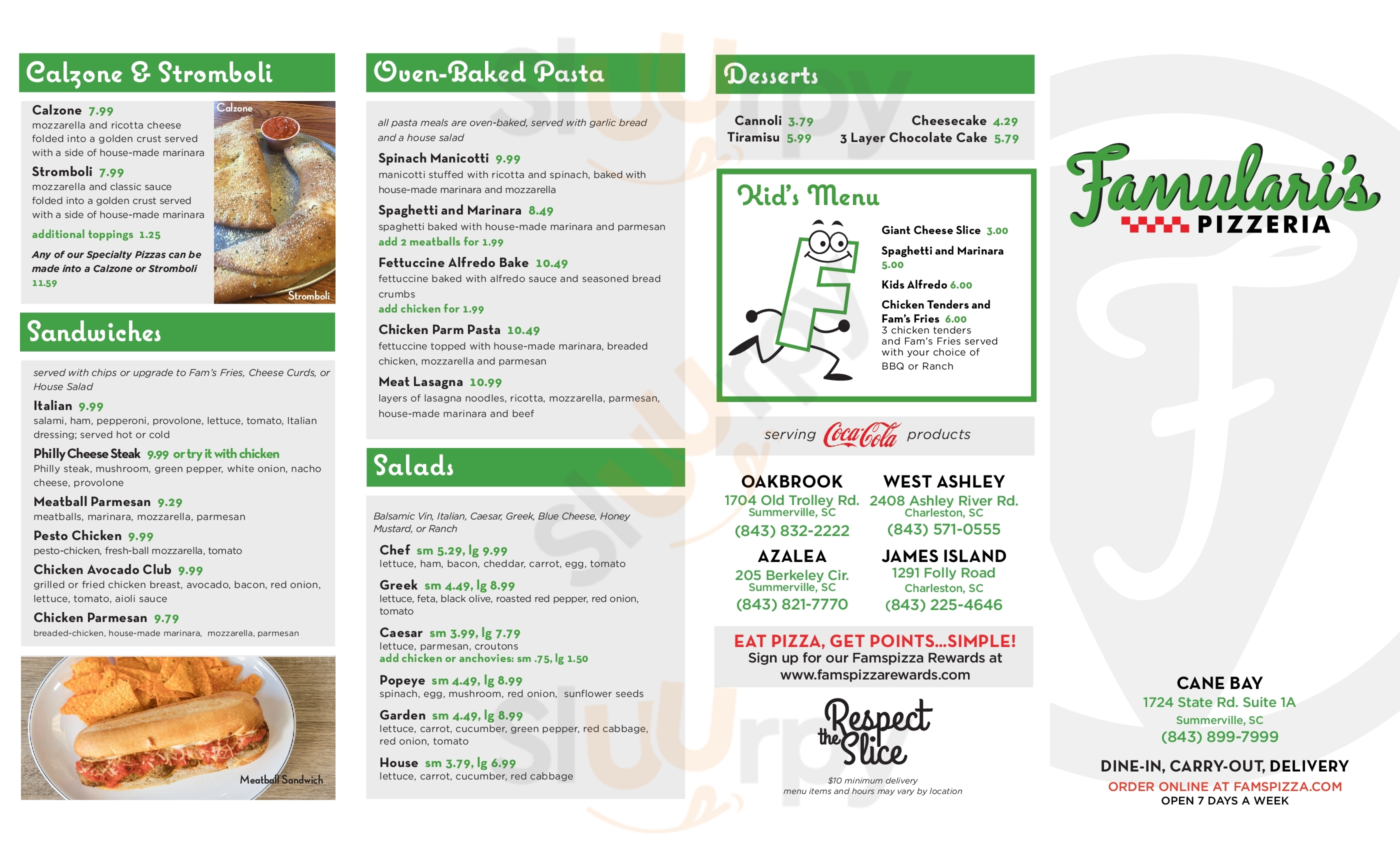 Fam's Brewing Co. Featuring Famulari's Pizzeria Charleston Menu - 1