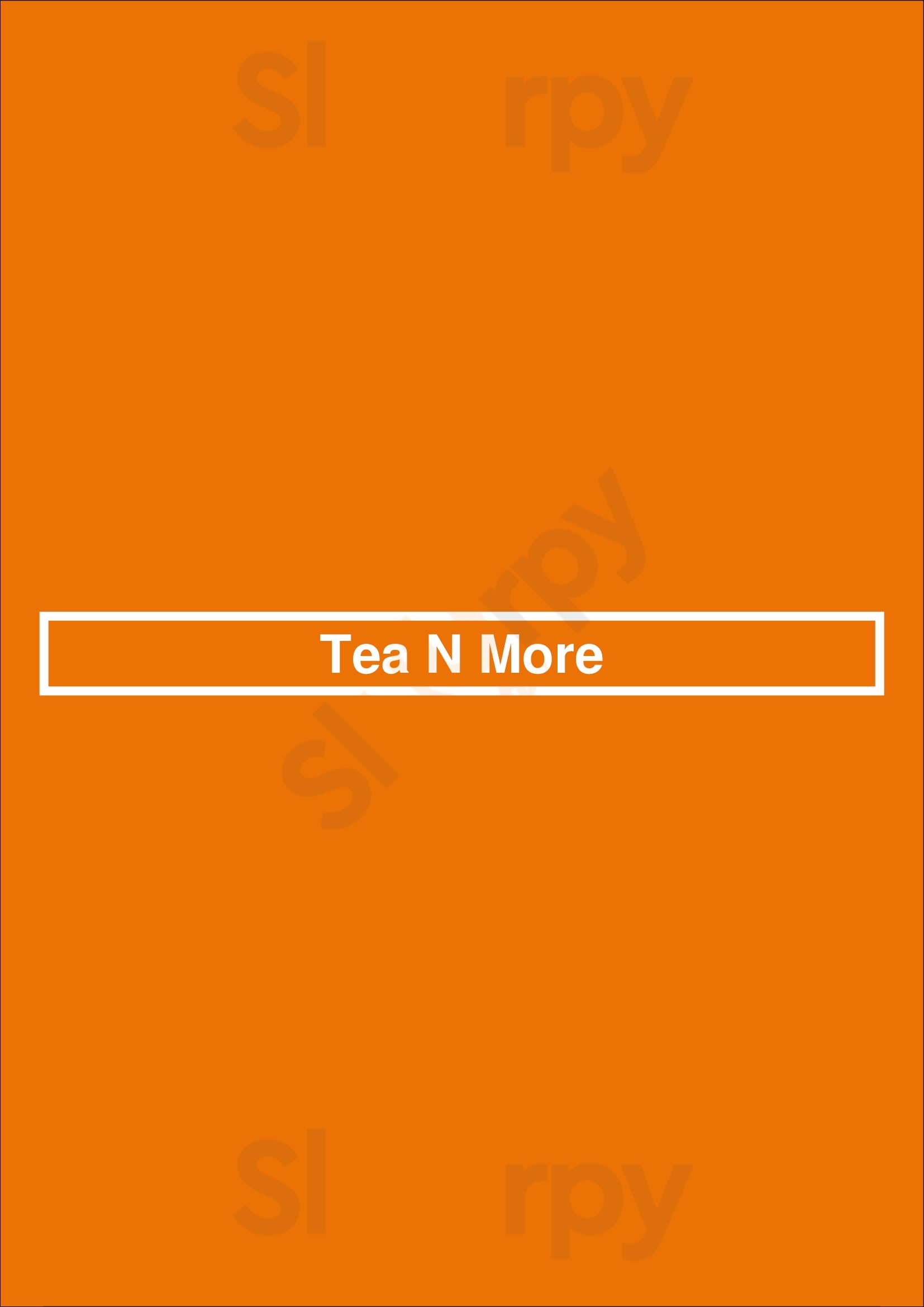 Tea N More La Jolla Menu - 1