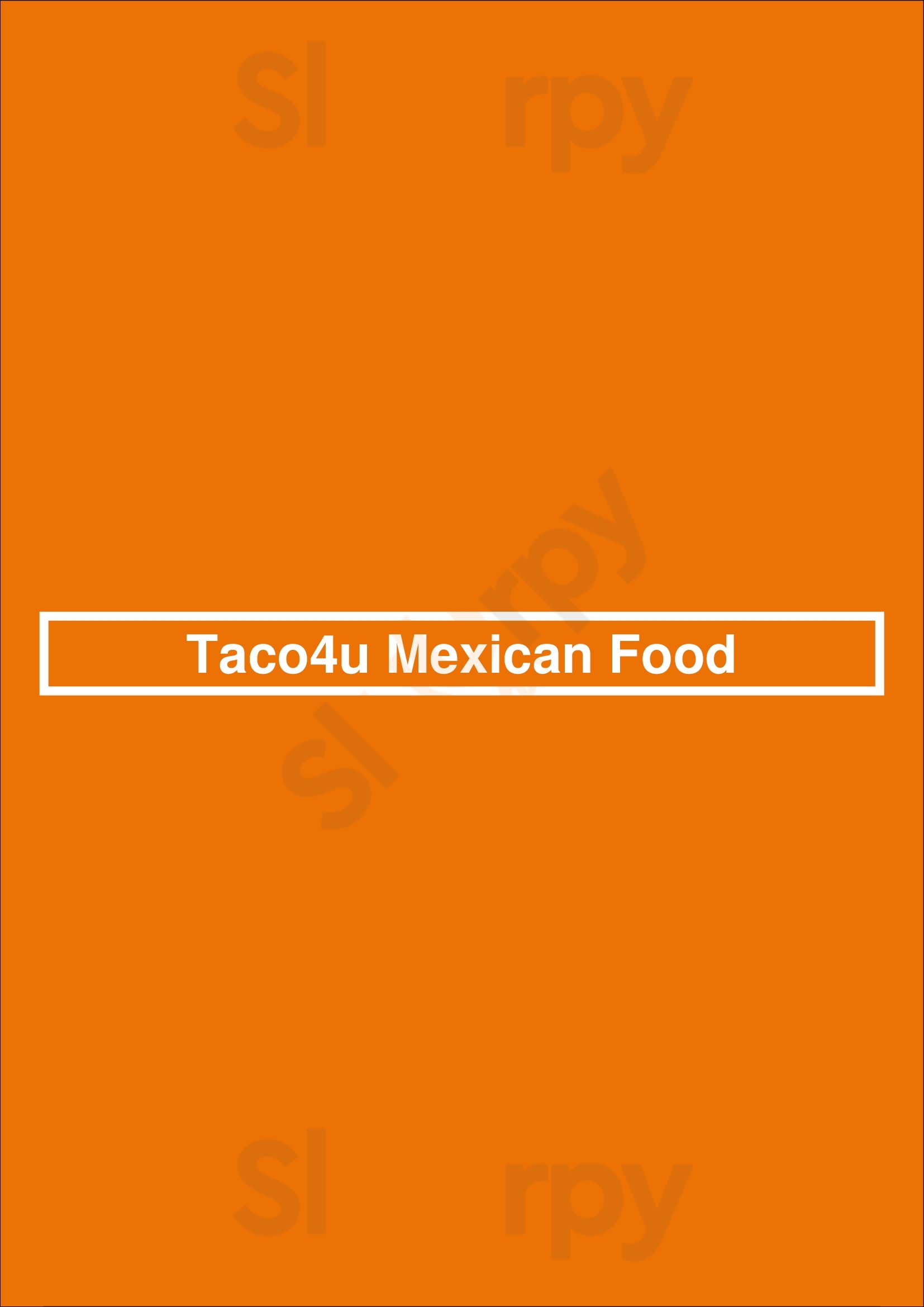 Taco4u Mexican Food Mesa Menu - 1