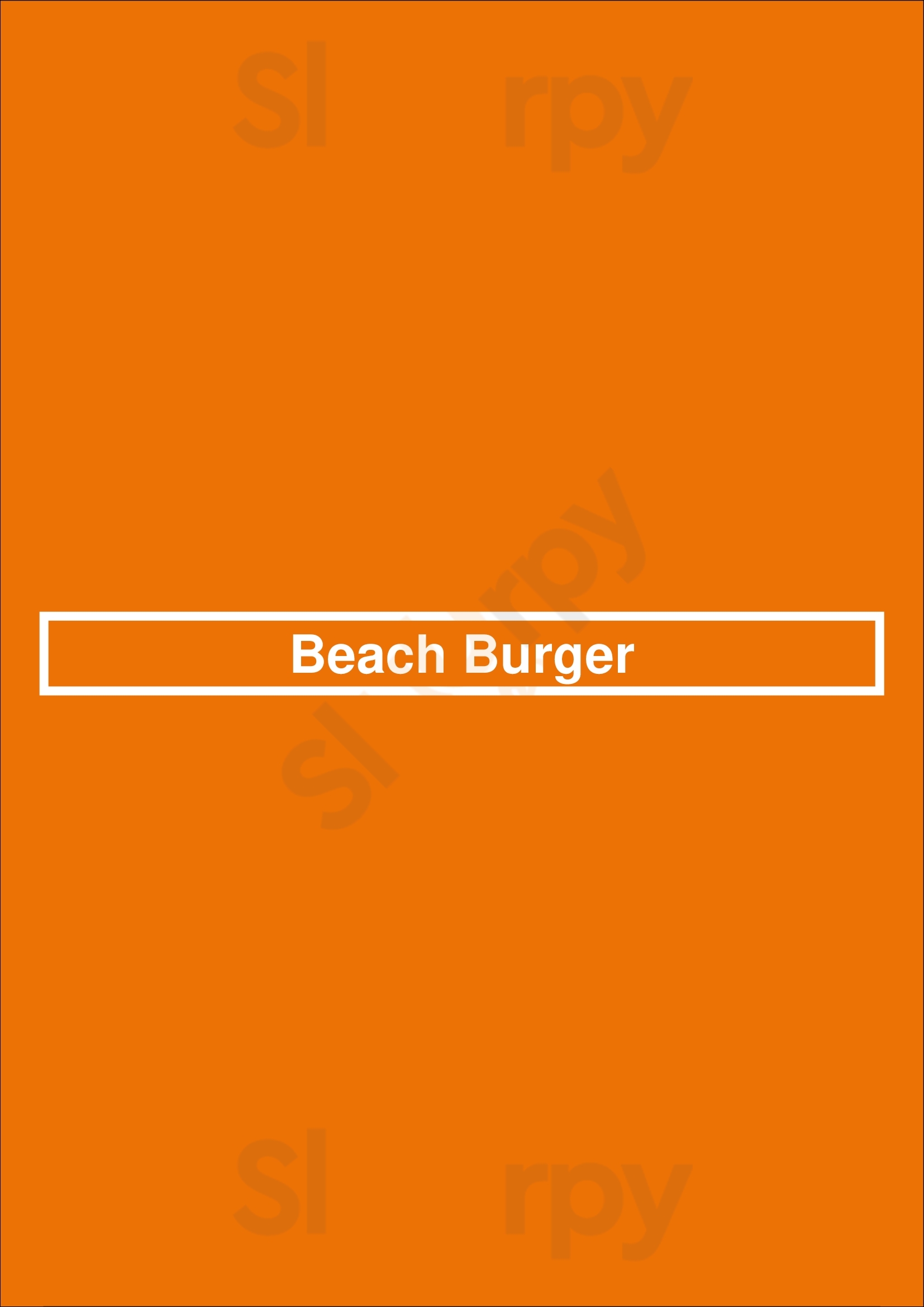 Beach Burger La Jolla Menu - 1