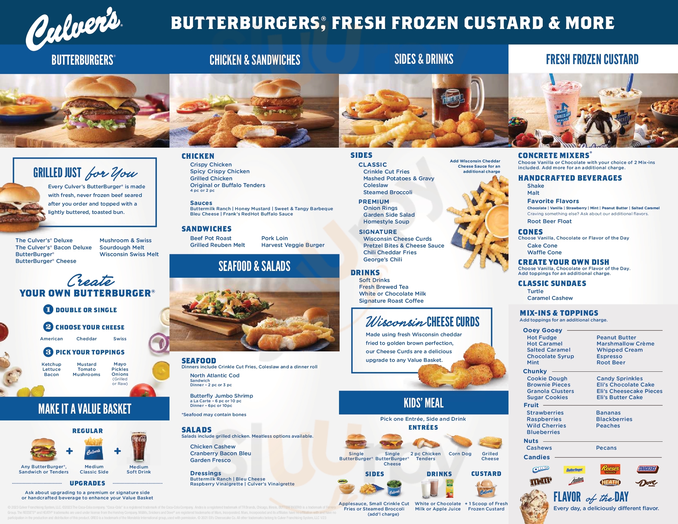 Culver's Scottsdale Menu - 1