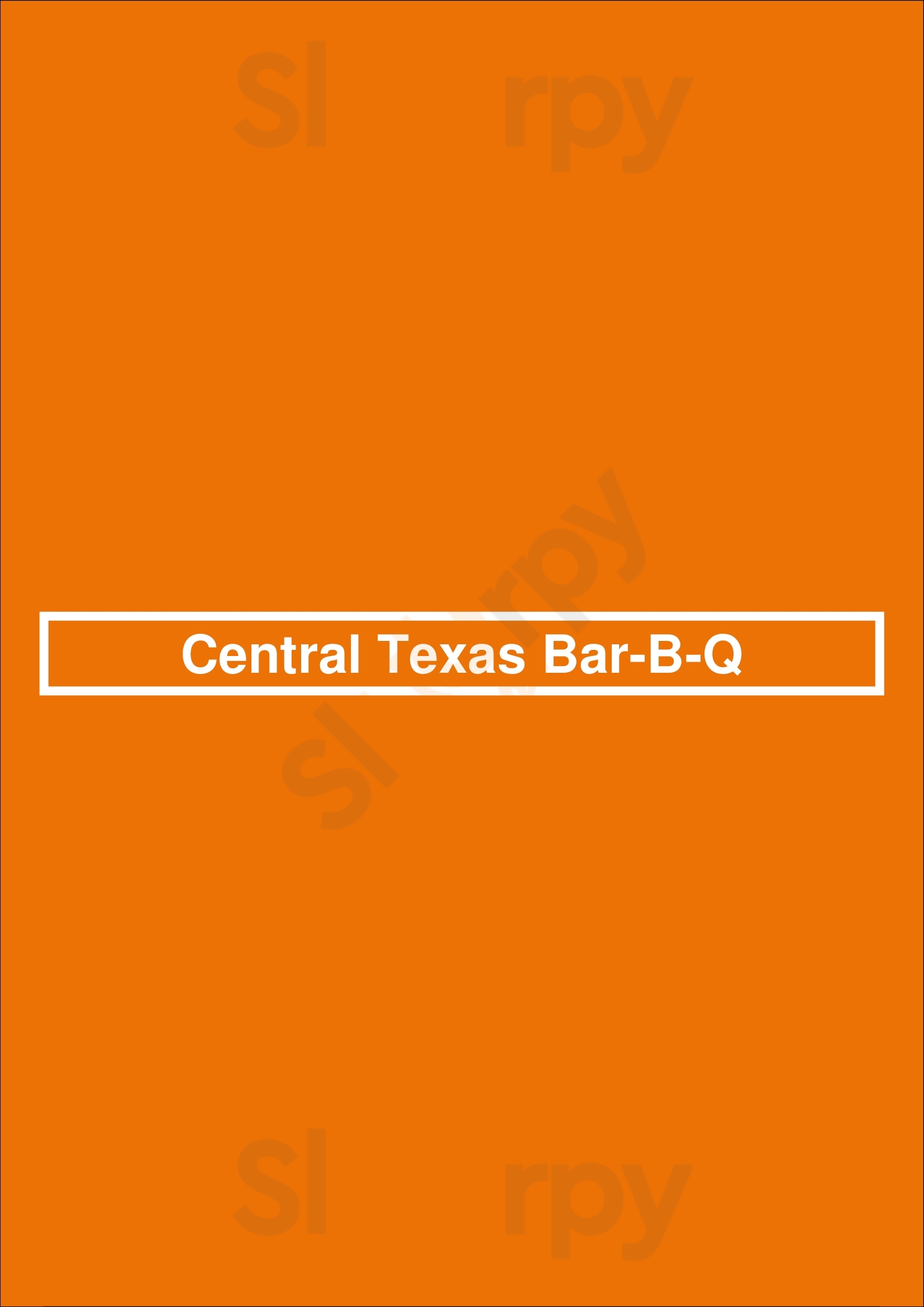 Central Texas Bar-b-q Houston Menu - 1