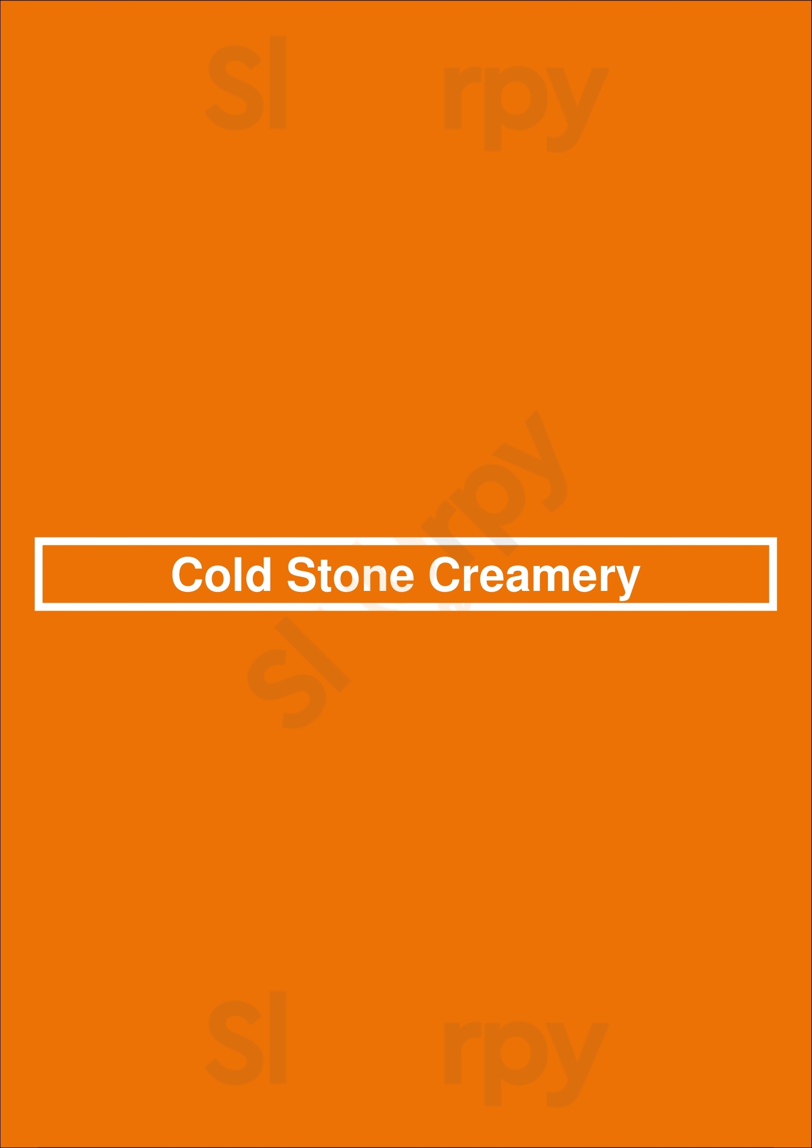 Cold Stone Creamery Colorado Springs Menu - 1