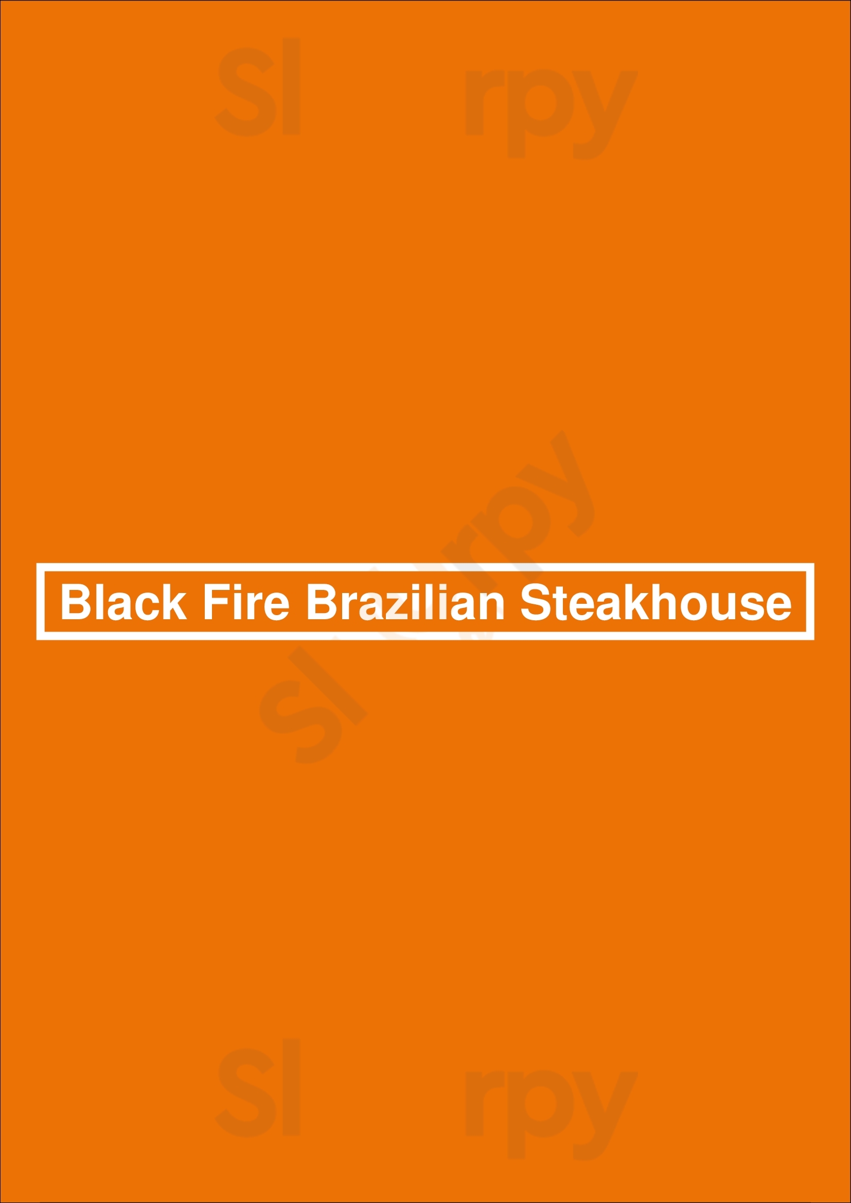 Black Fire Brazilian Steakhouse Orlando Menu - 1