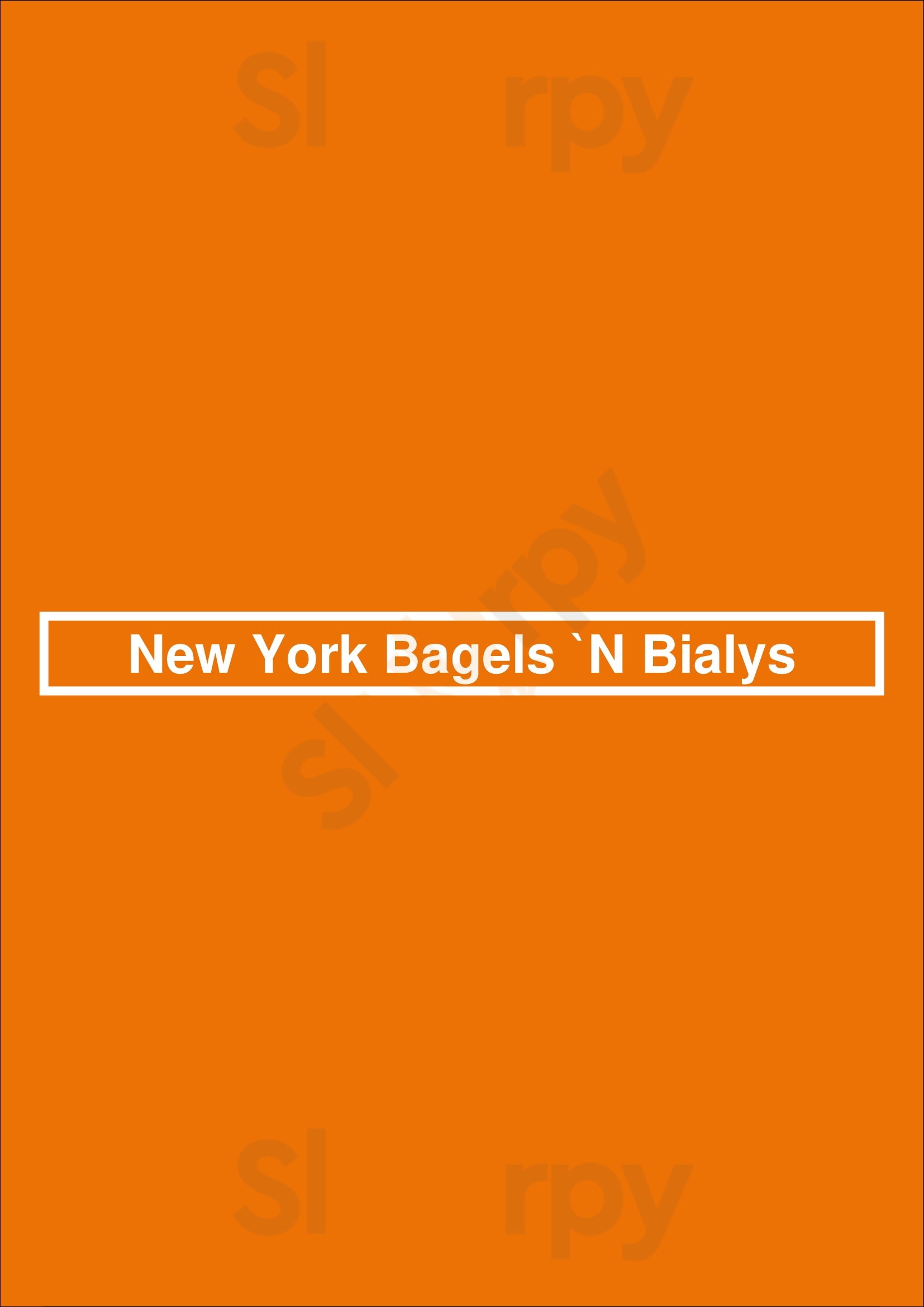 New York Bagels `n Bialys - Shea Scottsdale Menu - 1