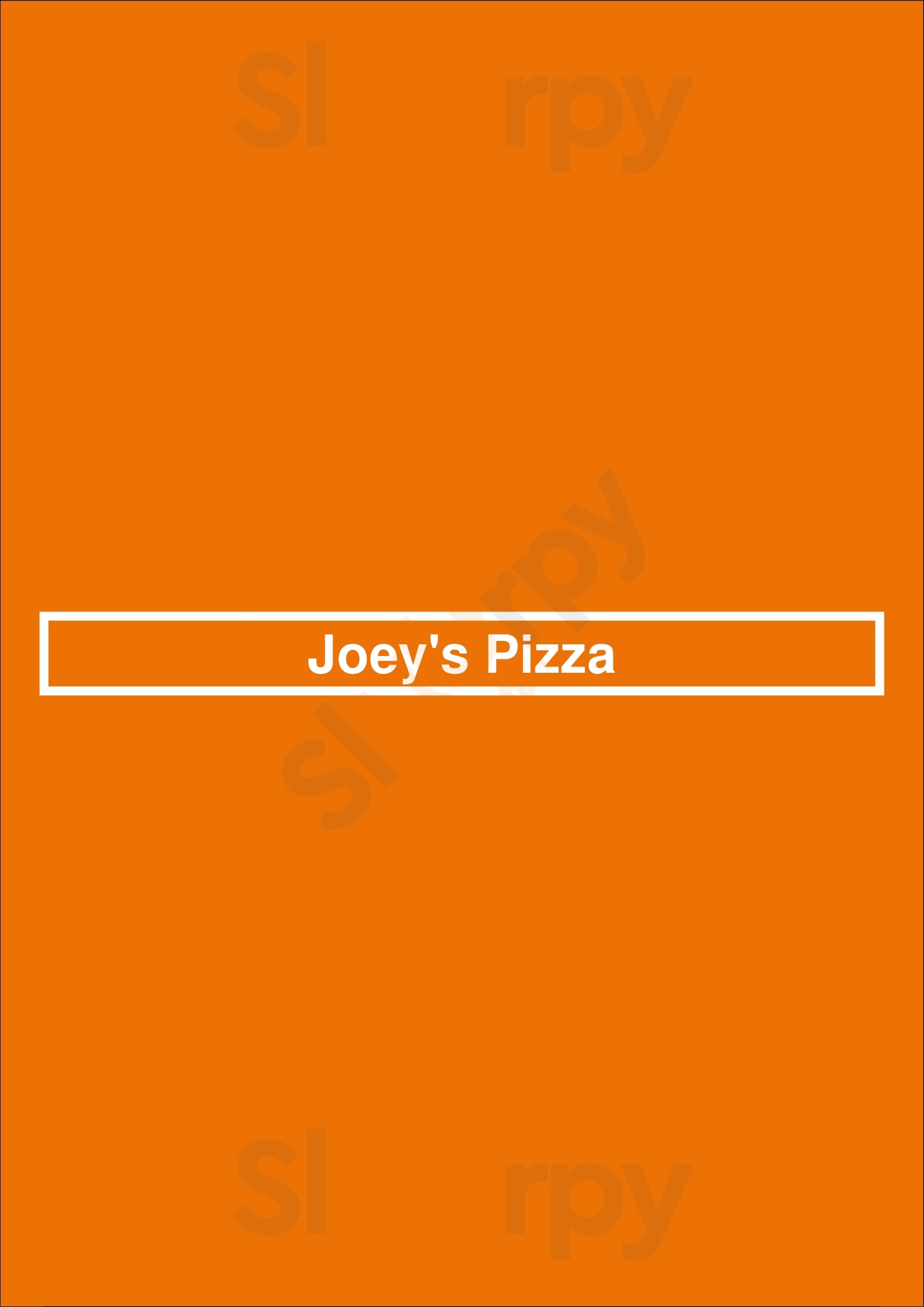 Joey's Pizza Colorado Springs Menu - 1