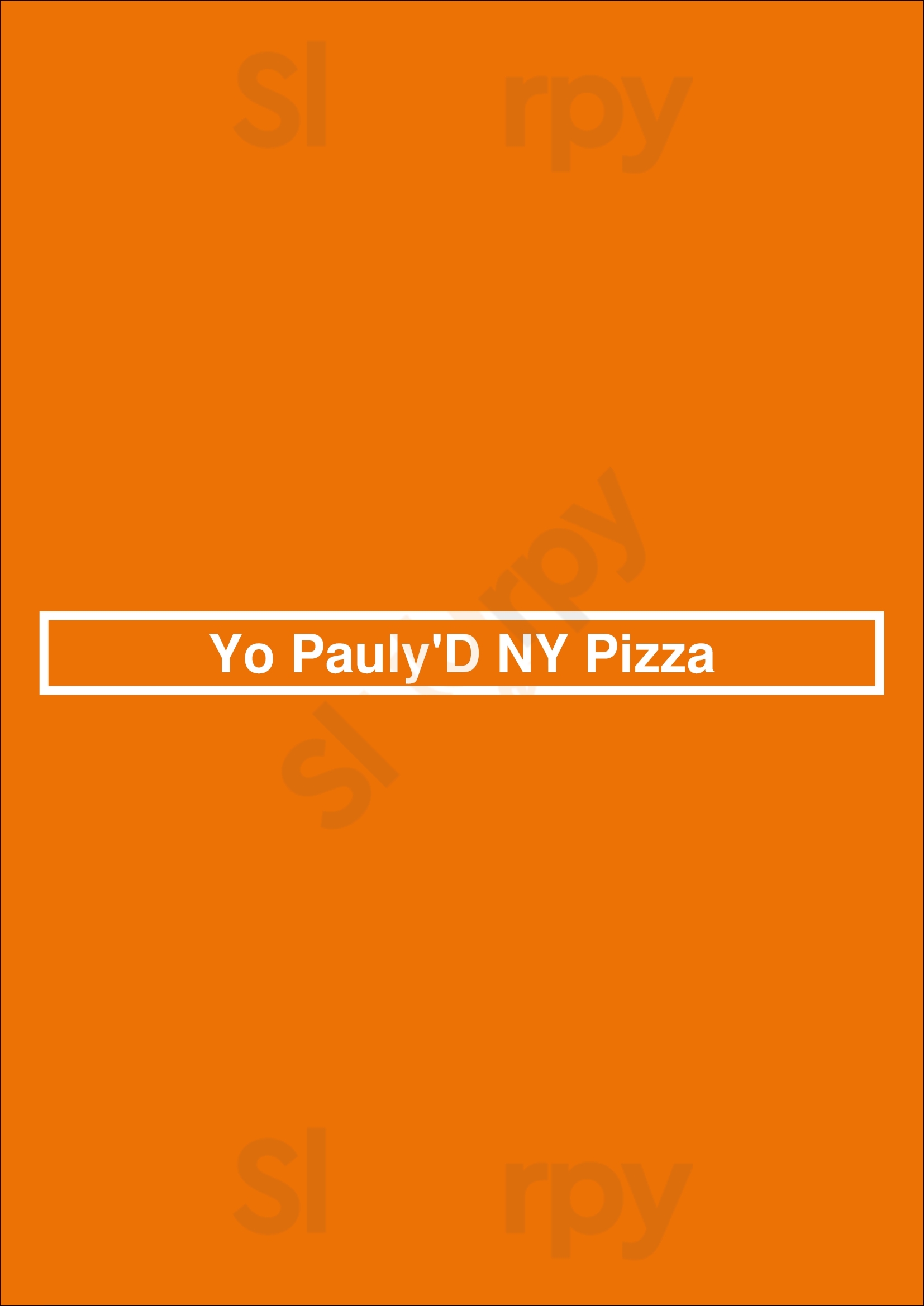 Yo Pauly'd Ny Pizza Scottsdale Menu - 1