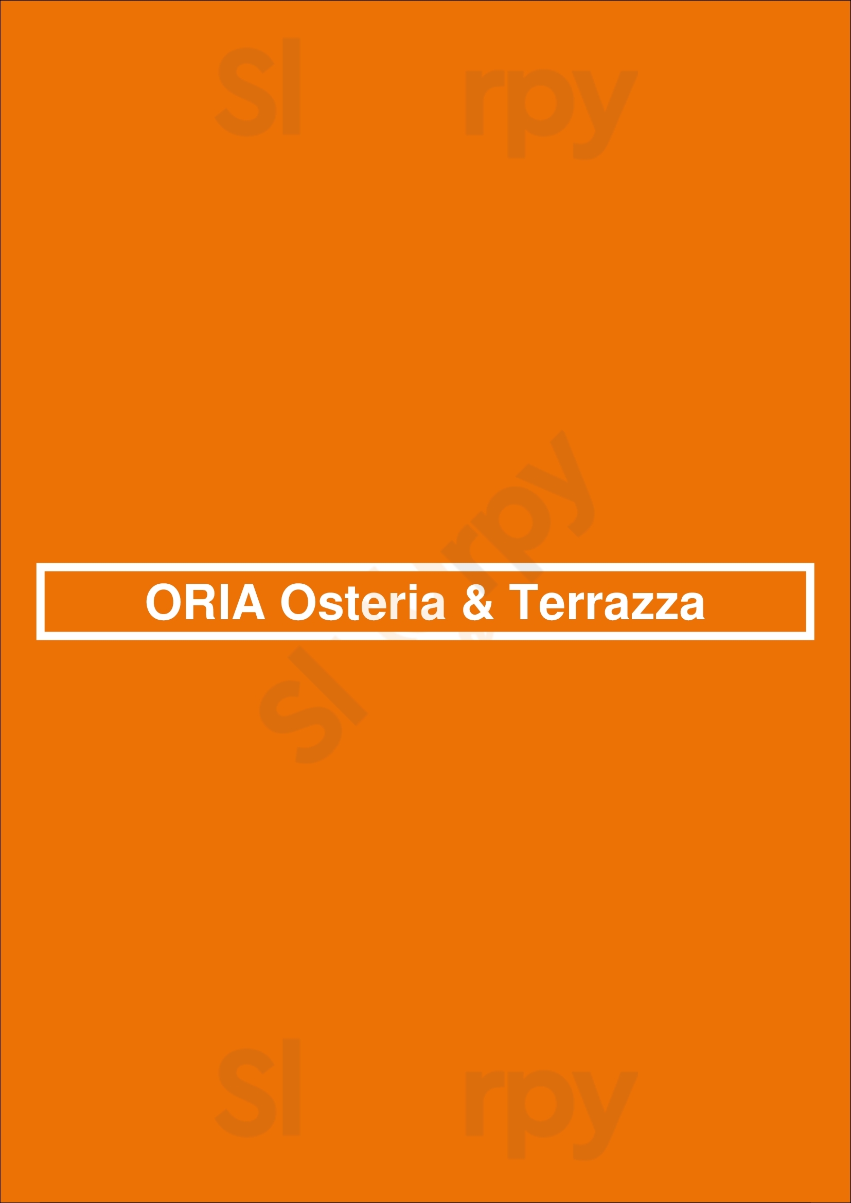 Oria Osteria & Terrazza Fort Lauderdale Menu - 1