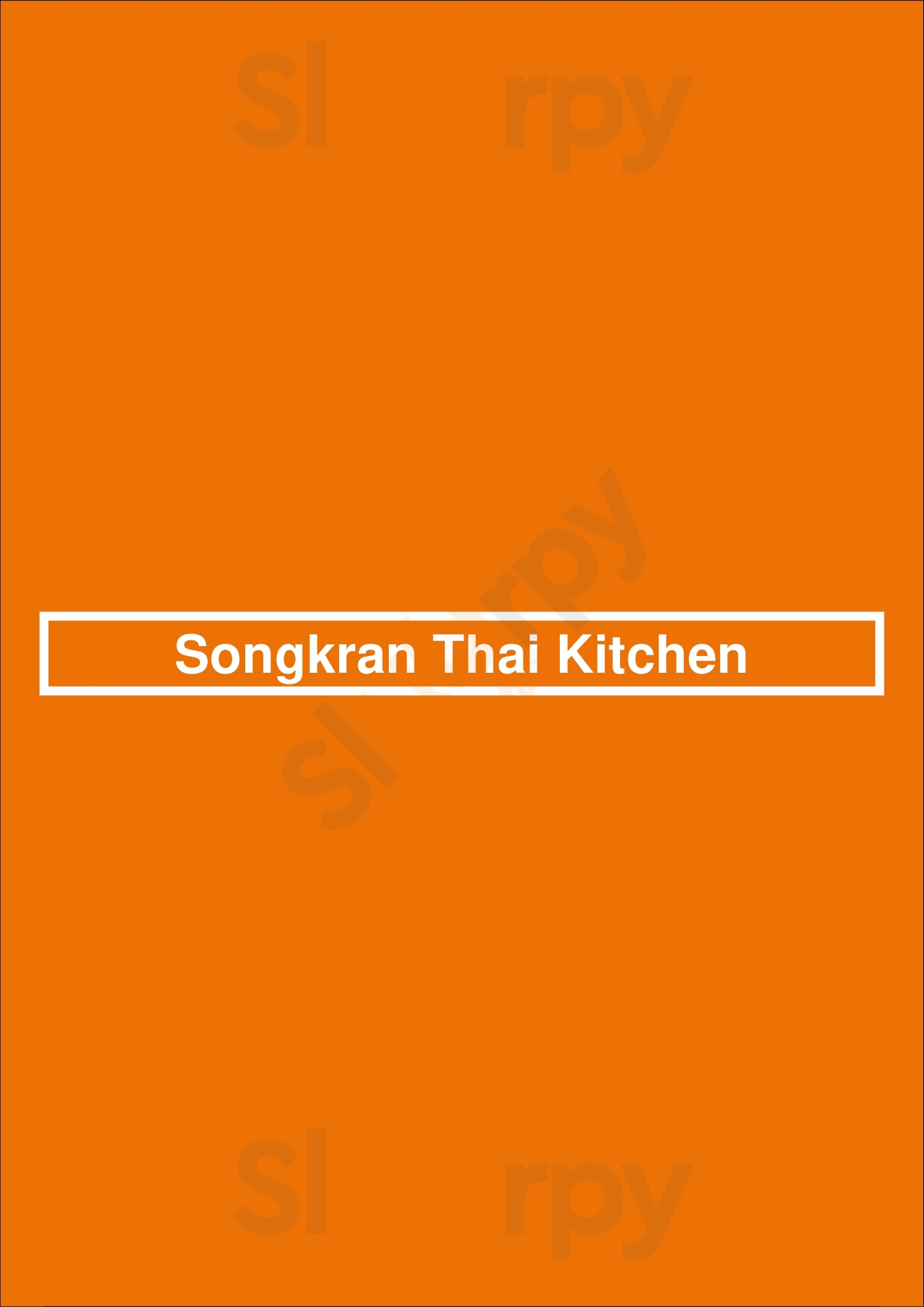 Songkran Thai Kitchen Houston Menu - 1