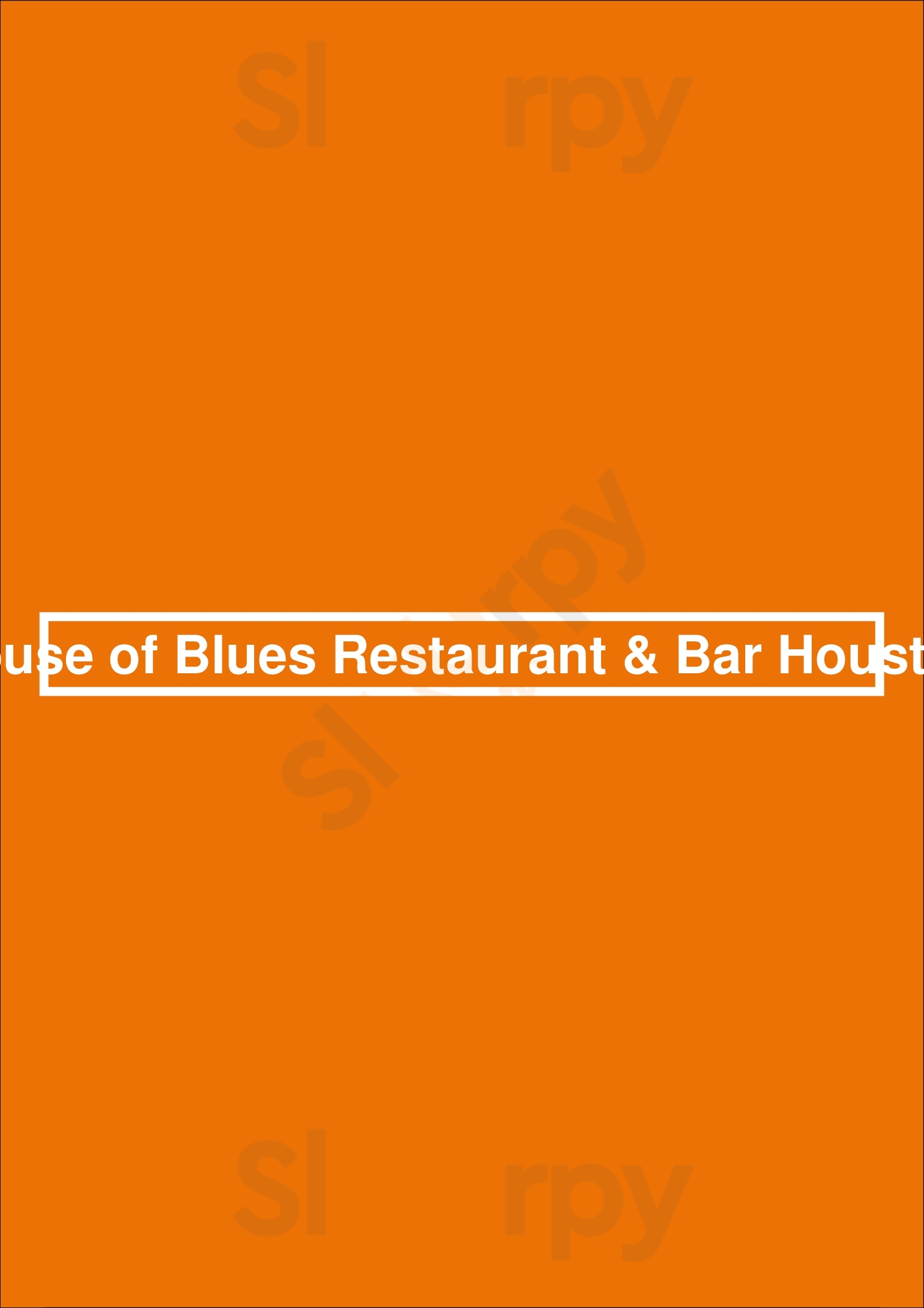 House Of Blues Restaurant & Bar Houston Houston Menu - 1