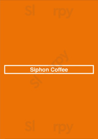 Siphon Coffee menu
