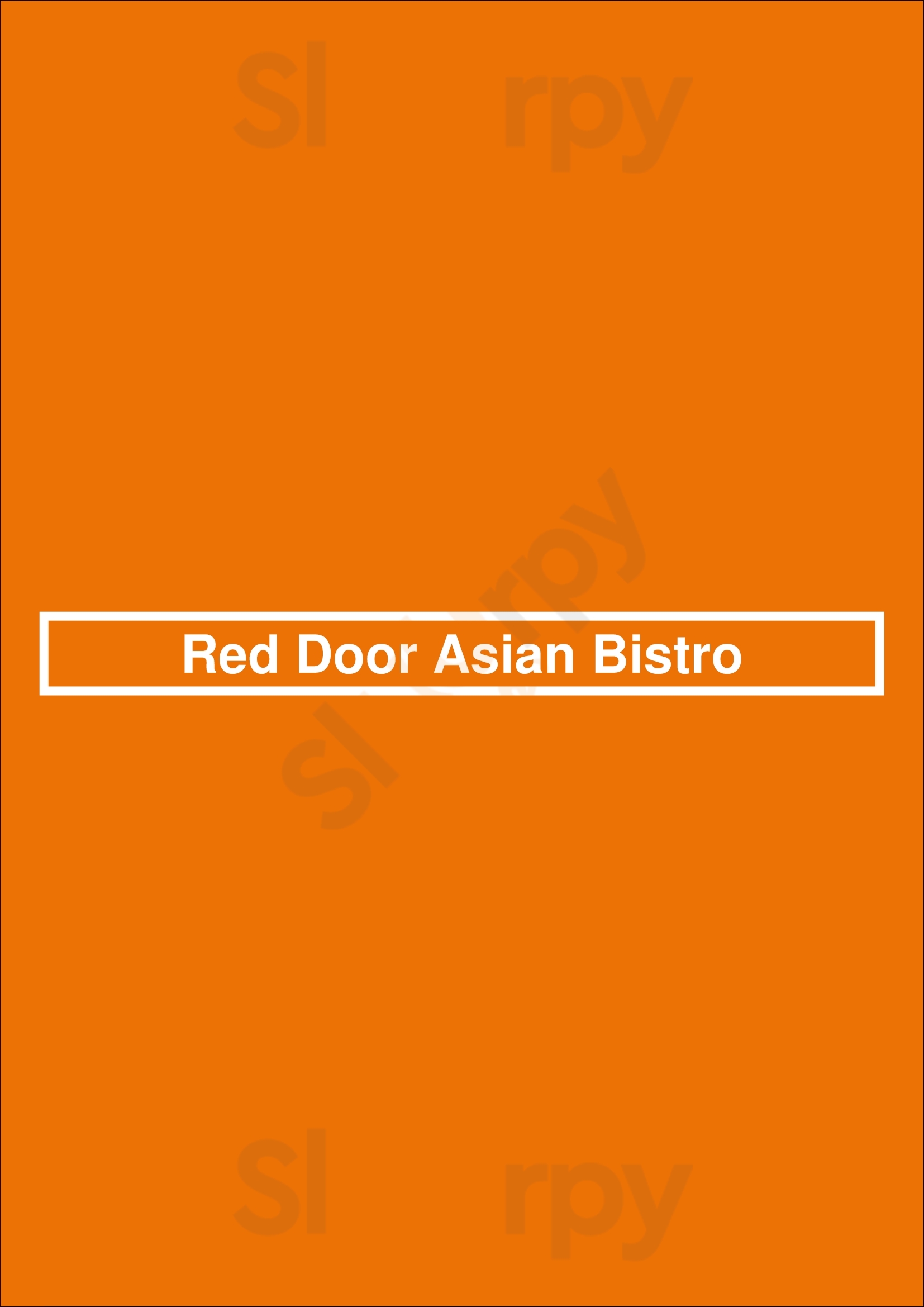 Red Door Asian Bistro Fort Lauderdale Menu - 1