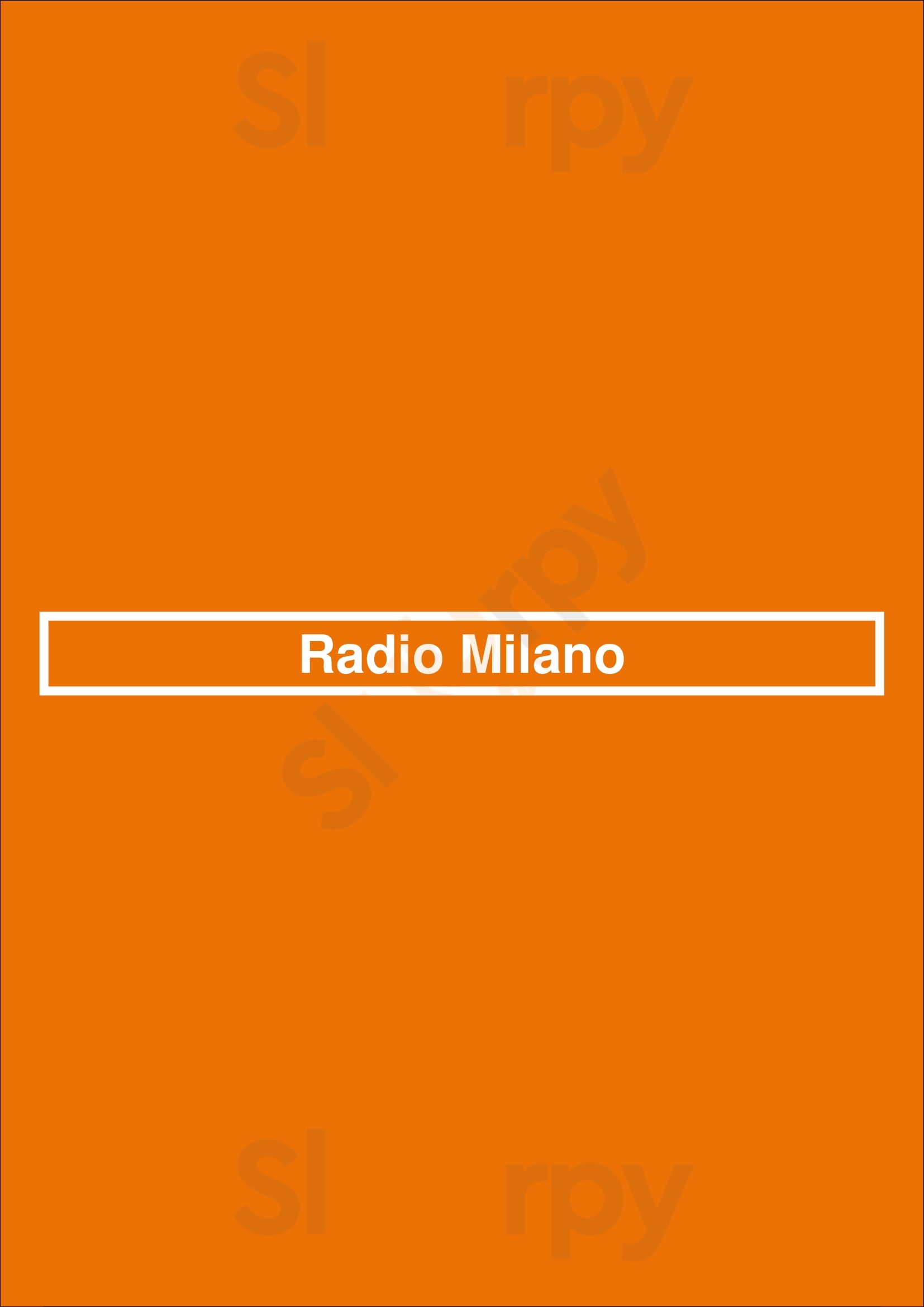 Radio Milano Houston Menu - 1