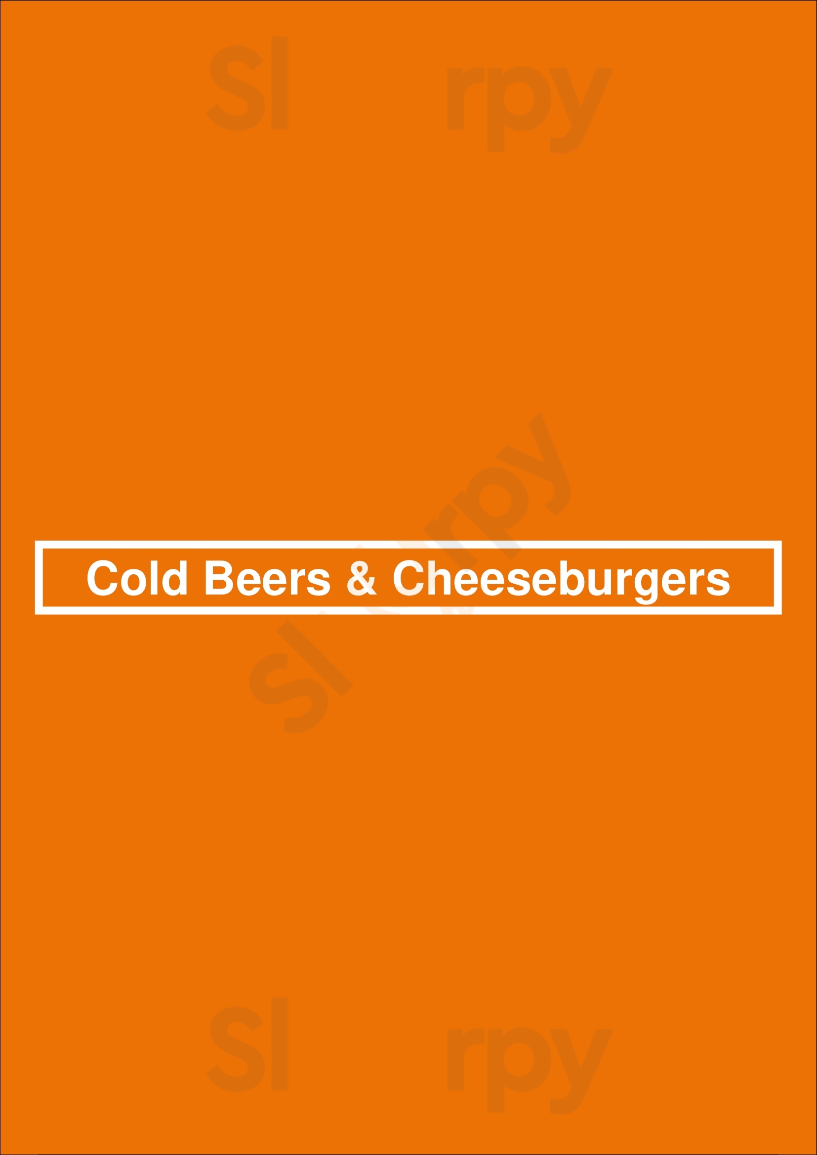 Cold Beers & Cheeseburgers Scottsdale Menu - 1