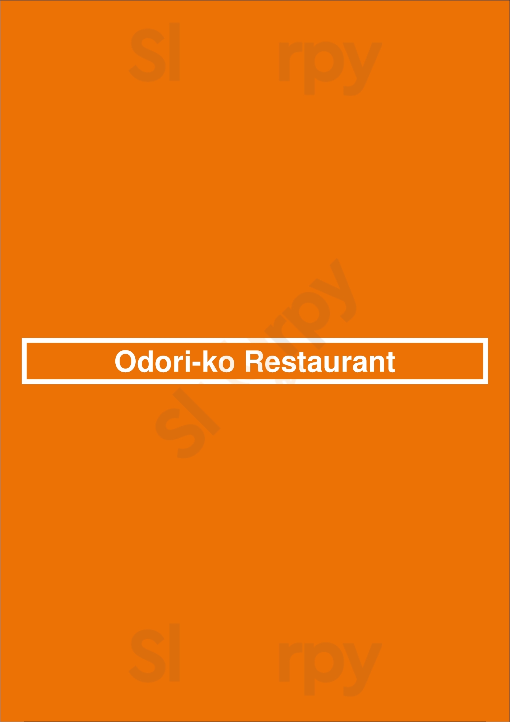 Odori-ko Restaurant Honolulu Menu - 1