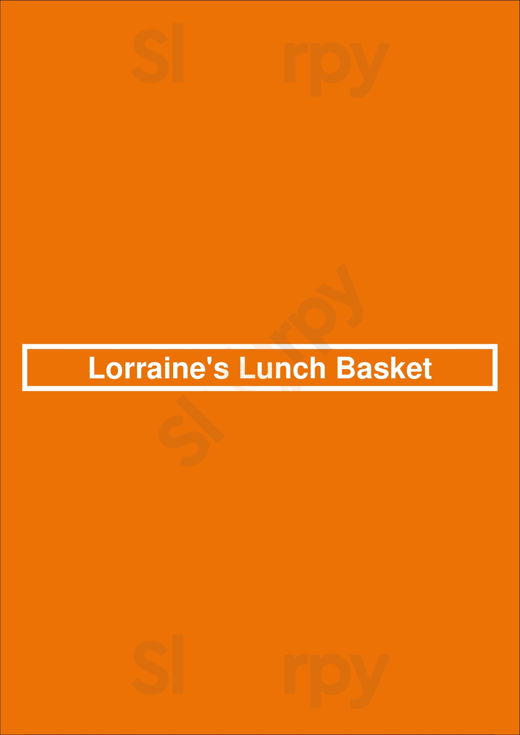 Lorraine's Lunch Basket Rochester Menu - 1