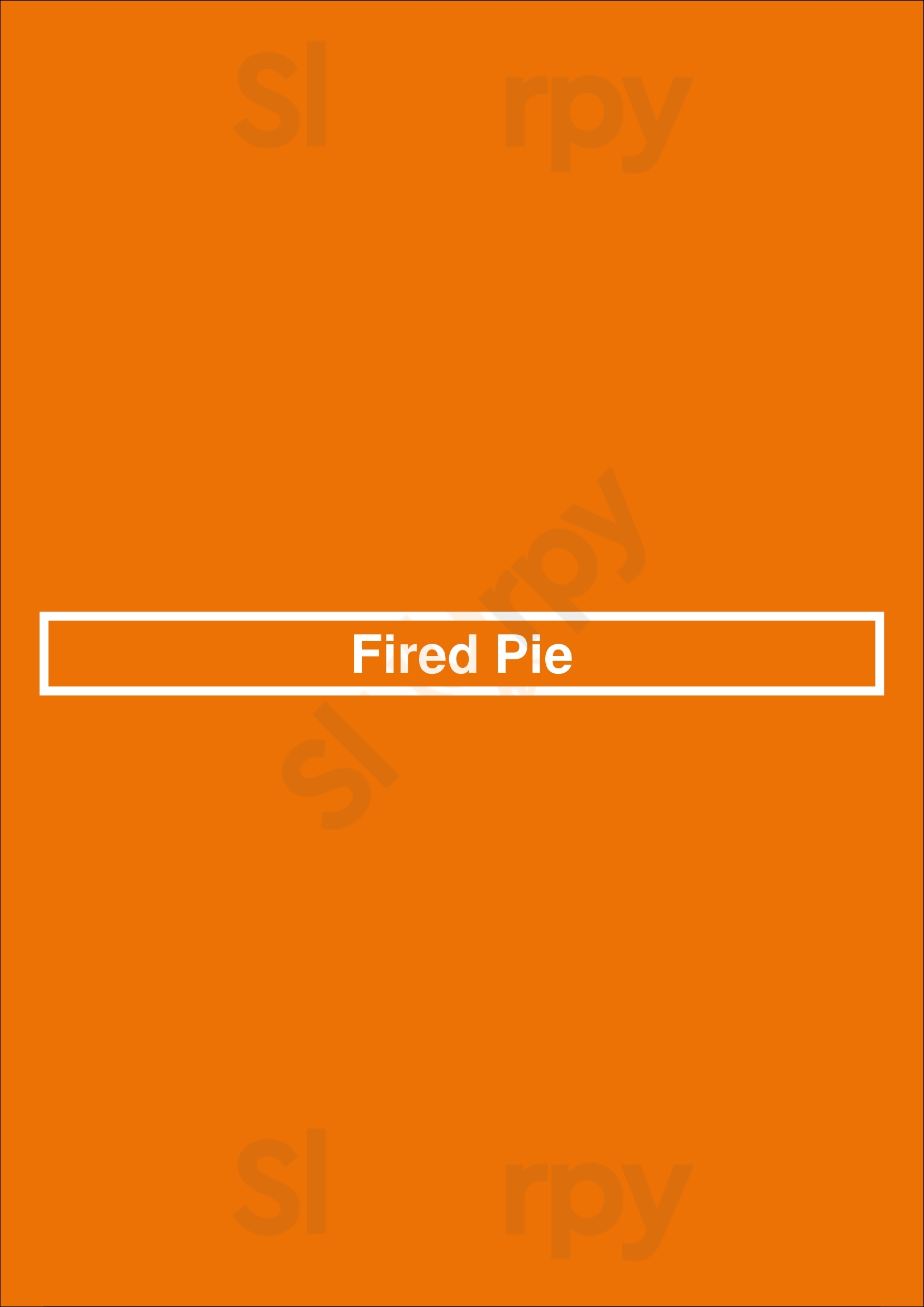 Fired Pie Scottsdale Menu - 1