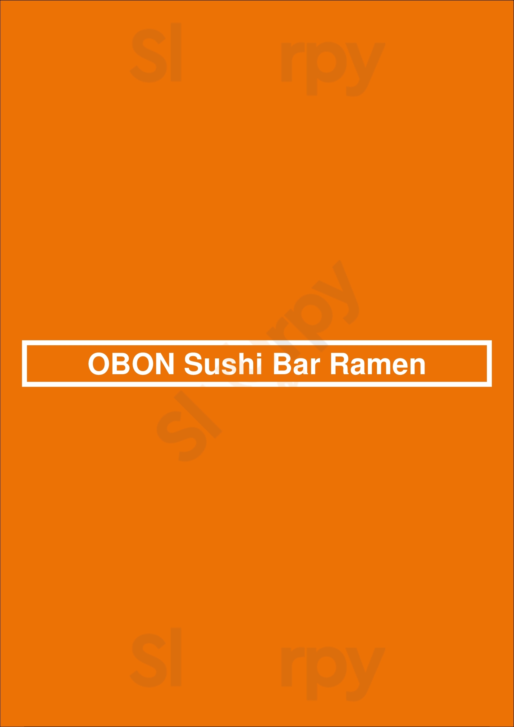 Obon Sushi Bar Ramen Scottsdale Menu - 1