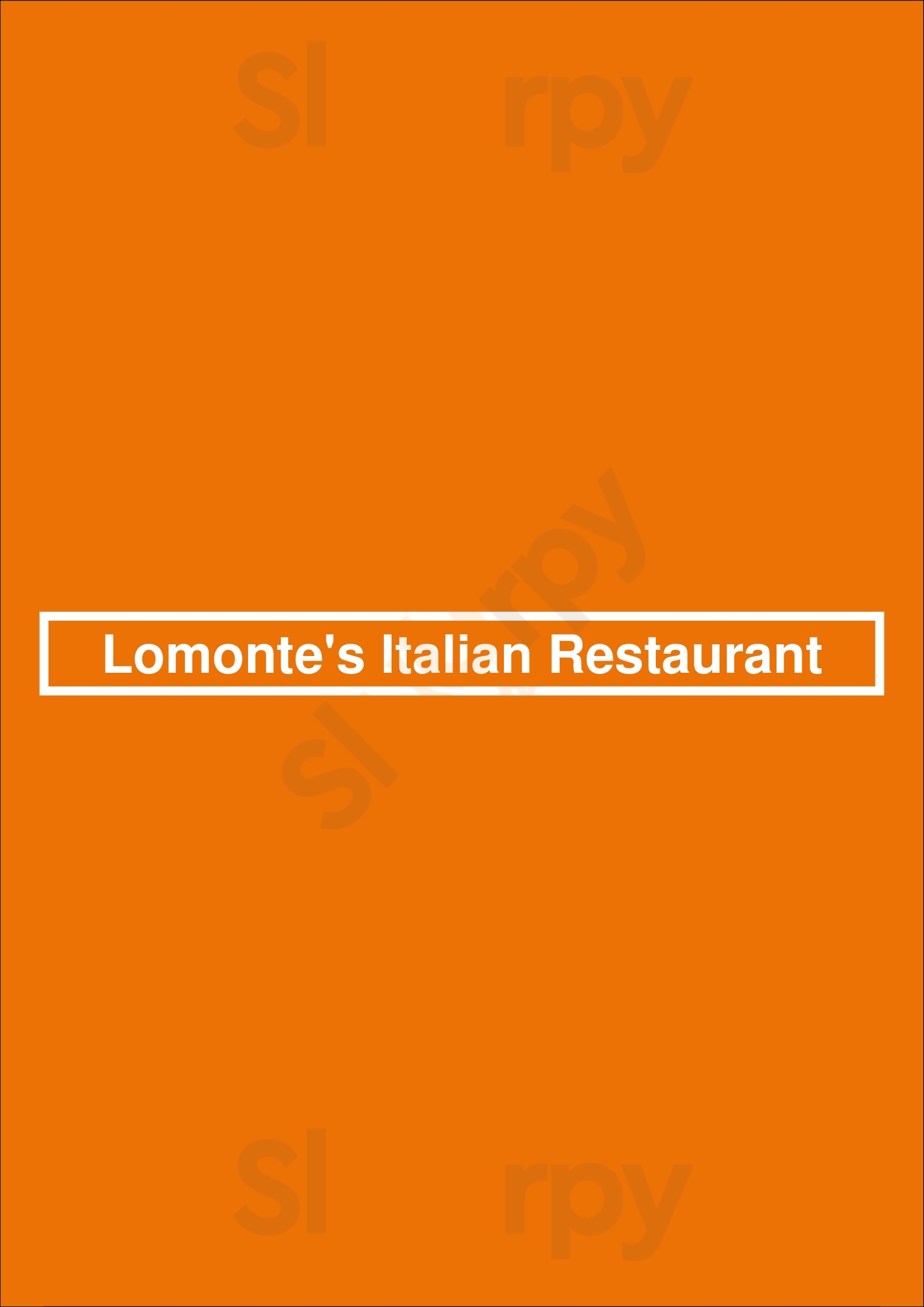 Lomonte's Italian Restaurant Houston Menu - 1