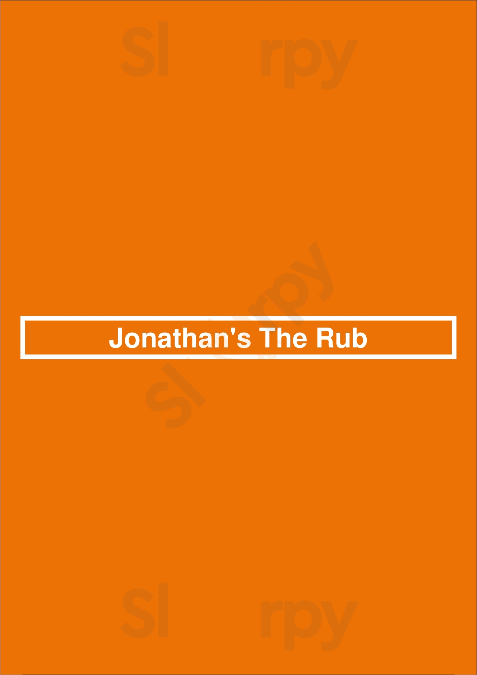 Jonathan's The Rub Houston Menu - 1