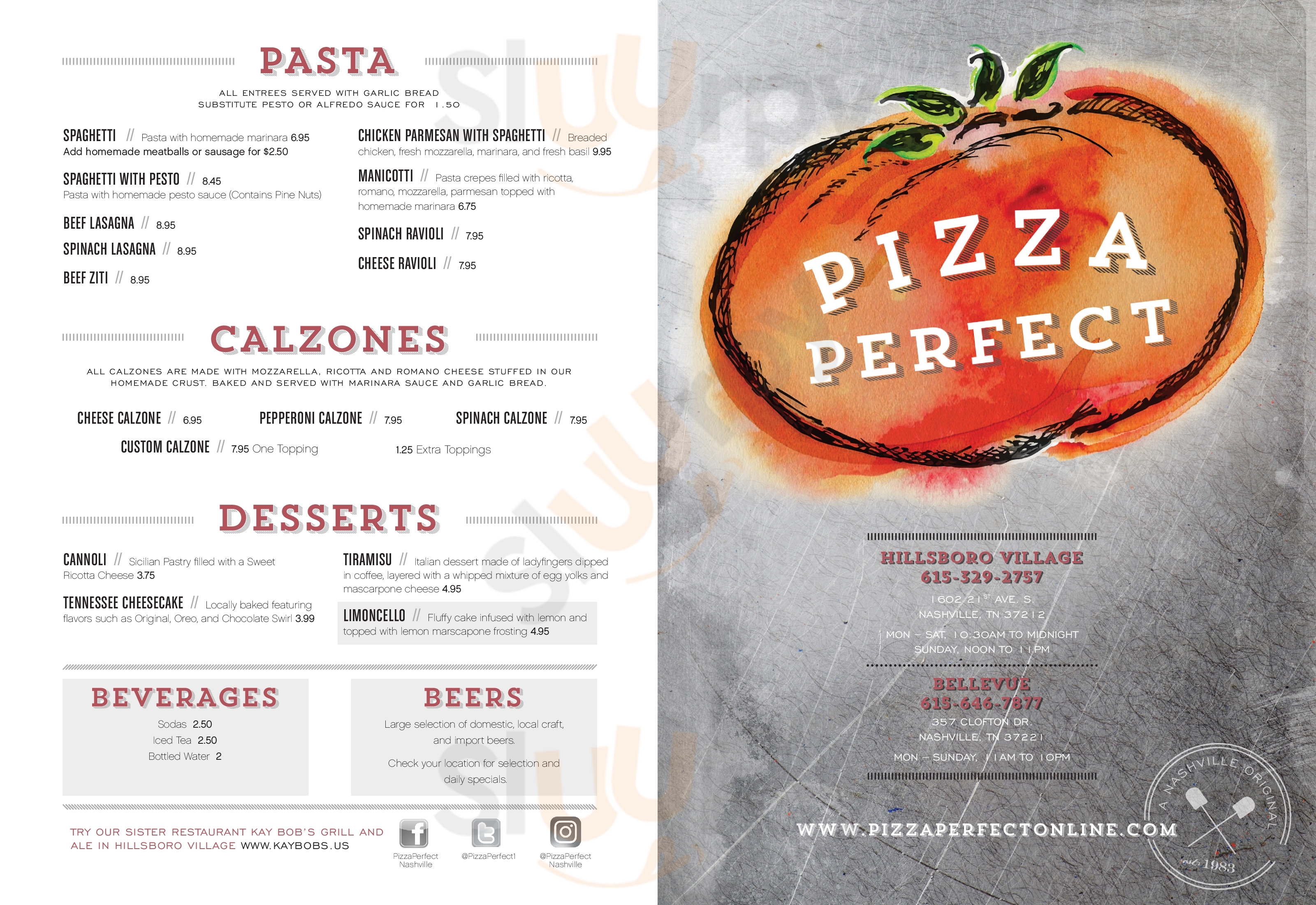 Pizza Perfect Nashville Menu - 1