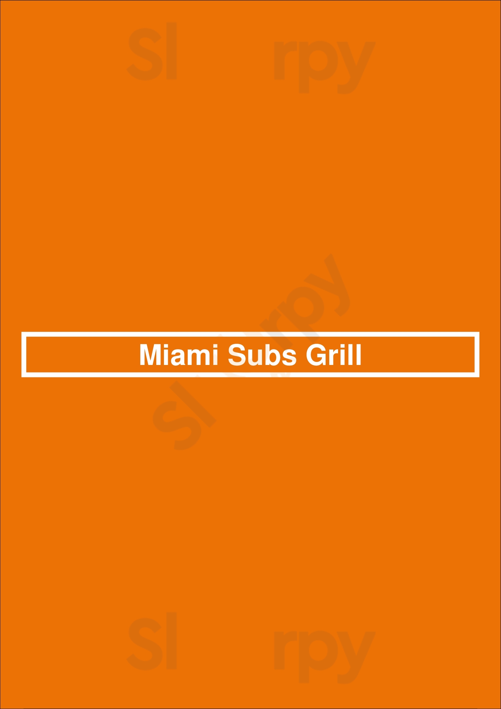 Miami Subs Grill Fort Lauderdale Menu - 1