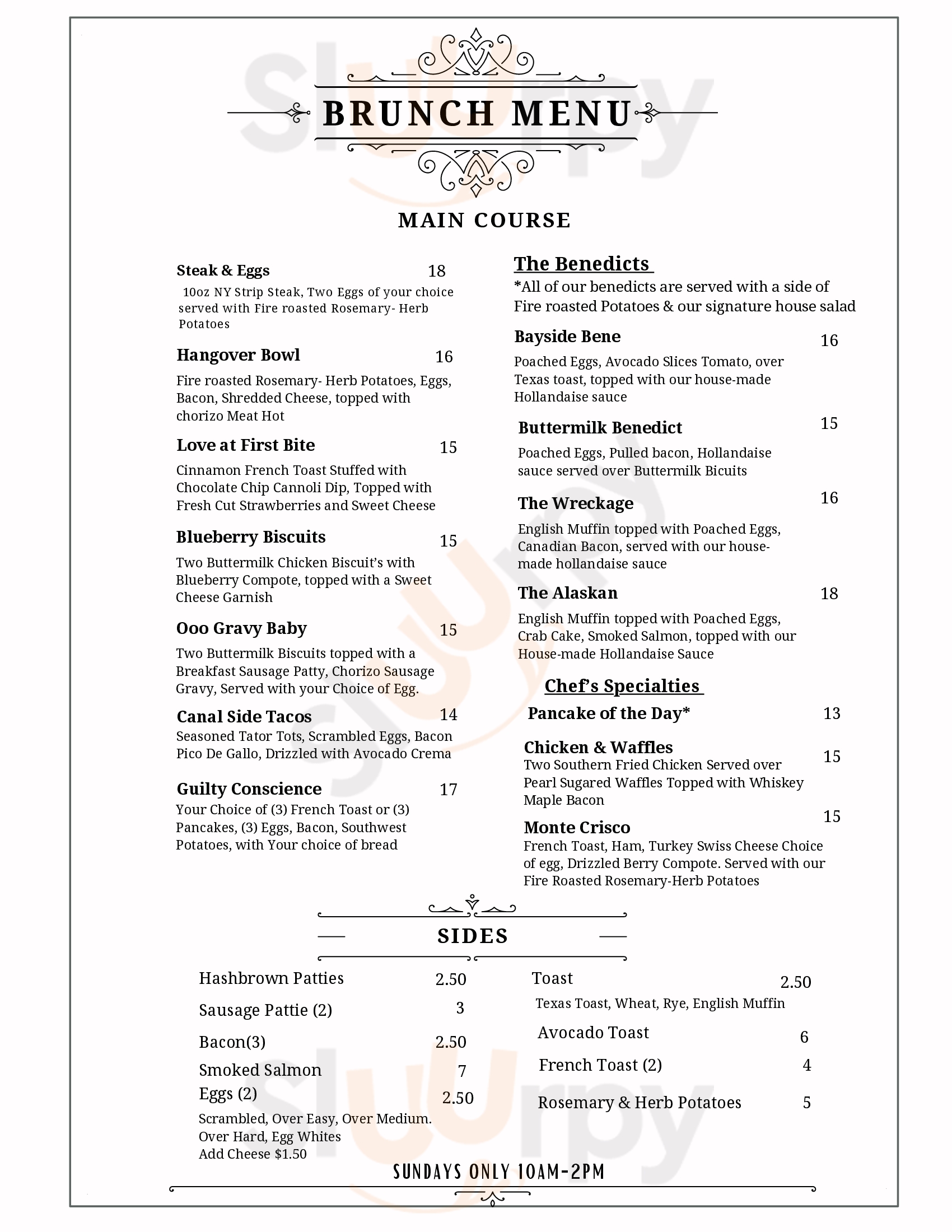 Main Menu - Paddington's Pub And Plate