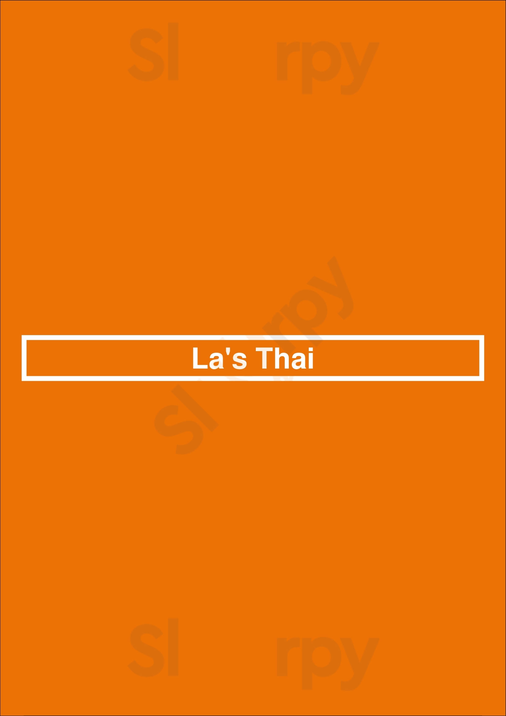La's Thai Scottsdale Menu - 1