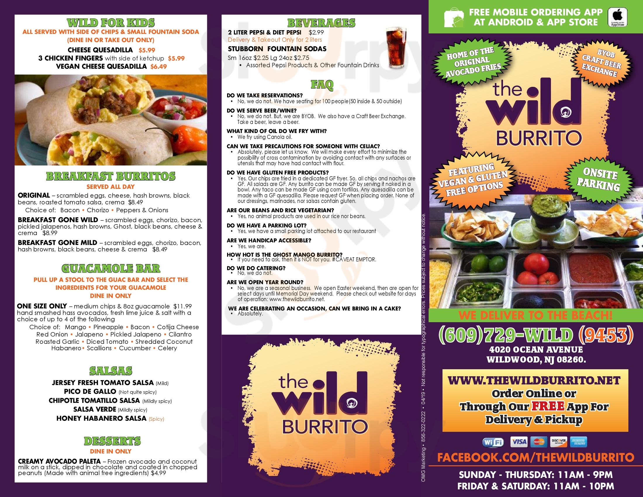 The Wild Burrito Wildwood Menu - 1