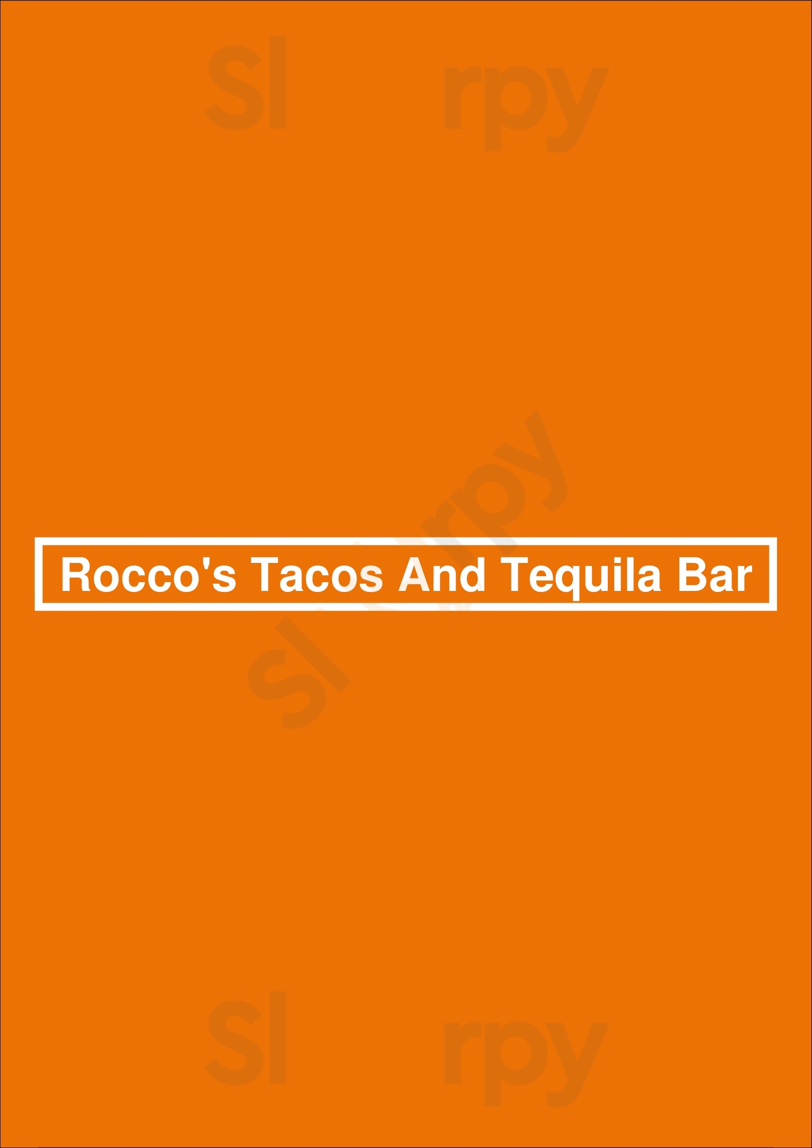 Rocco's Tacos & Tequila Bar Naples Menu - 1