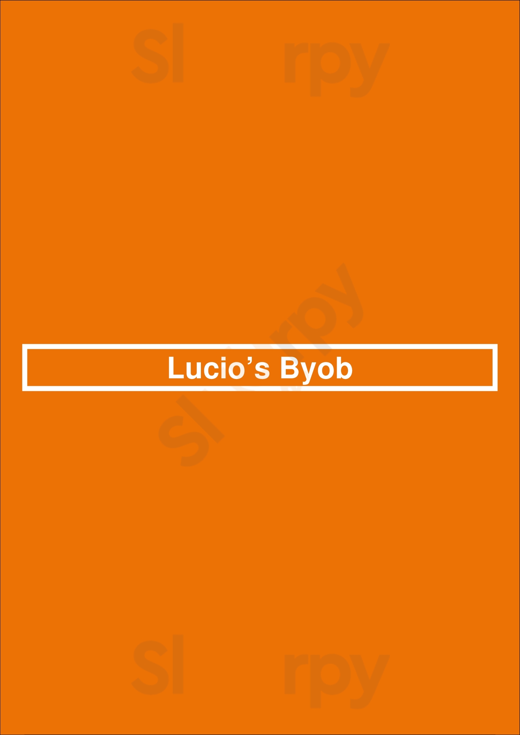 Lucio’s Byob Houston Menu - 1